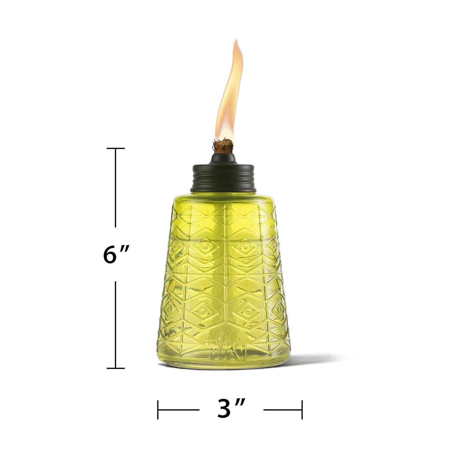 TIKI Brand TIKI® Brand 6 Inch Table Torch Glass Red, Green and Blue (Set of 3)