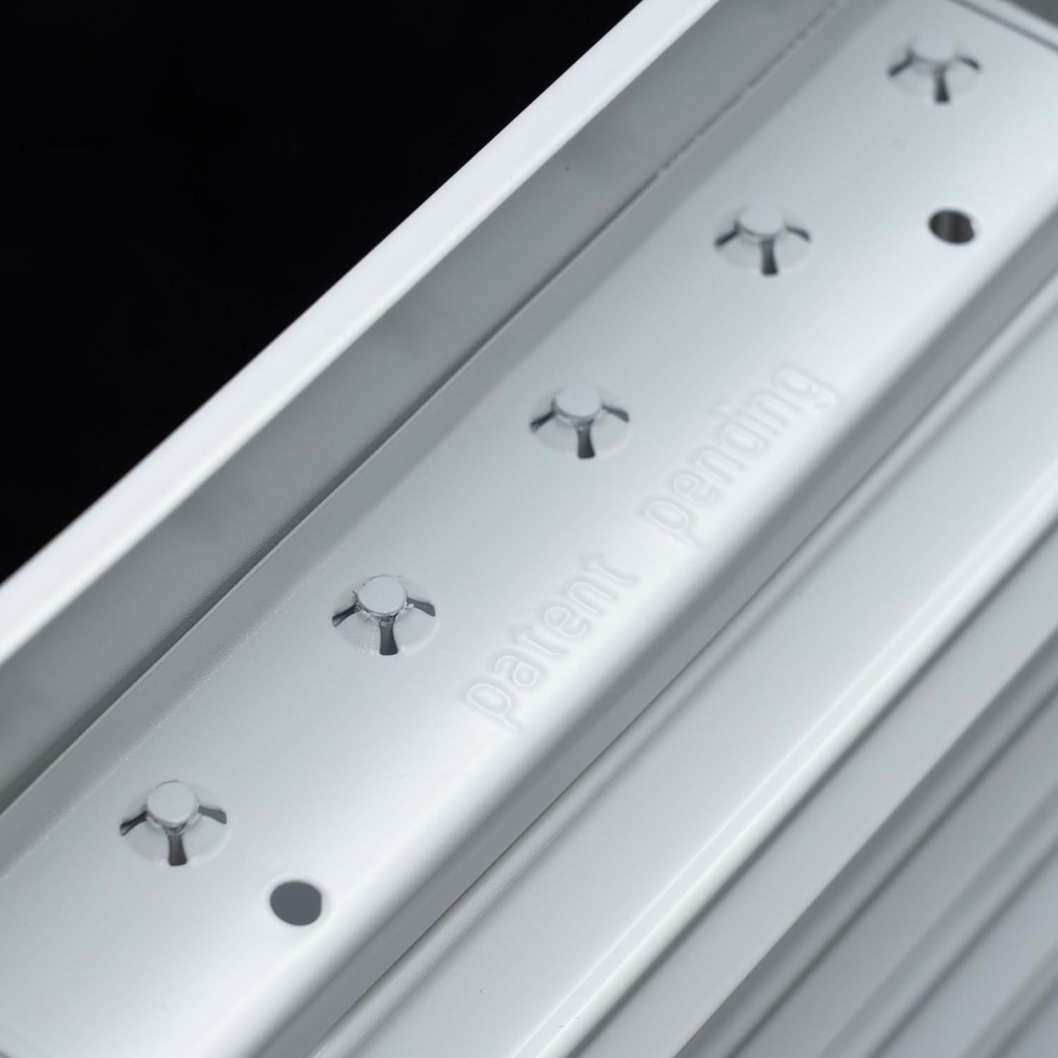 Fits 14x4 Duct Opening Aluminum 1-WAY Adjustable Air Supply Grille by Handua | Curved Blade Register Vent Cover for Sidewall & Ceiling | White | Outer Size: 15.75" X 5.75"