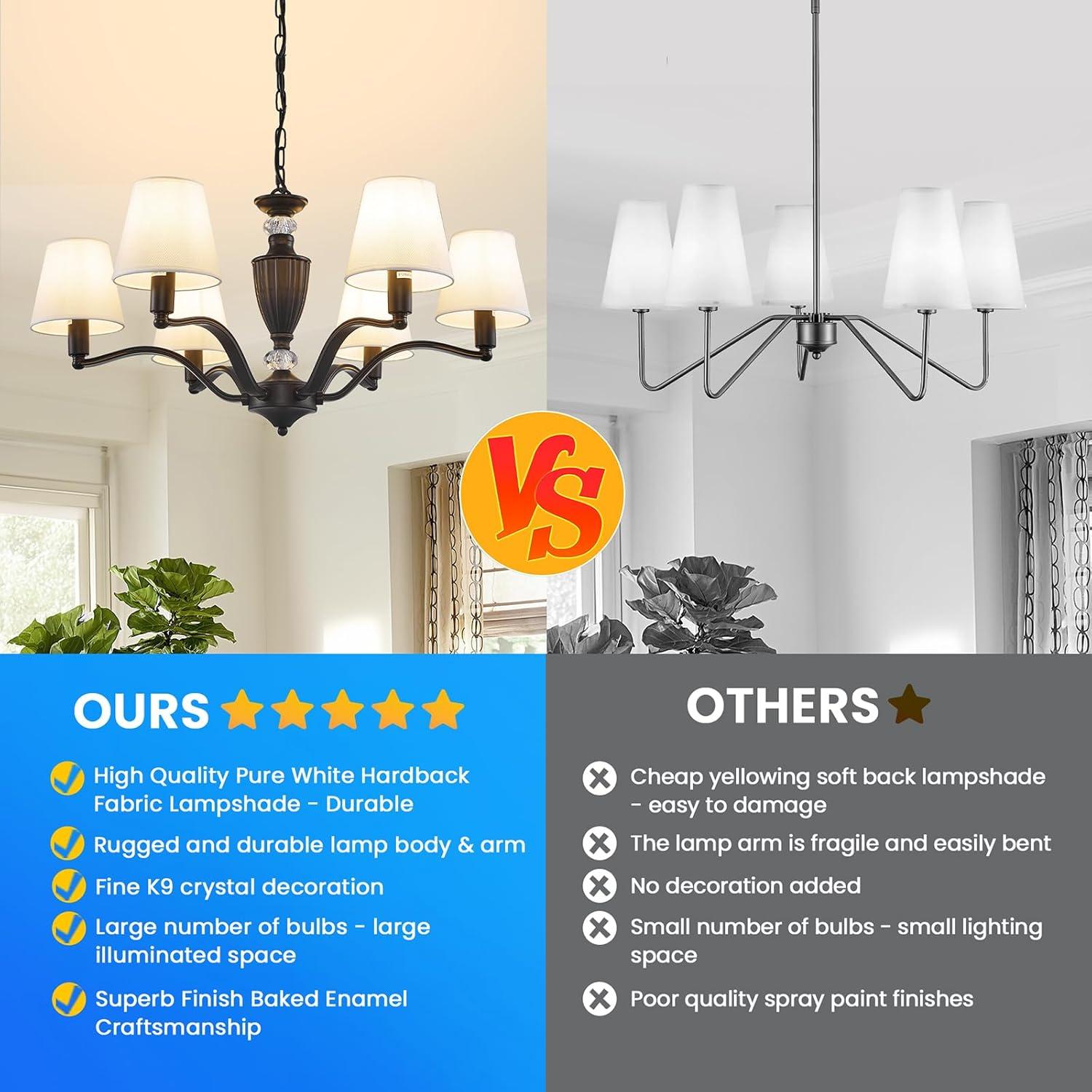 Black Chandelier, 3-Light Crystal Chandeliers for Dining Room, Farmhouse Dining Room Light Fixture, Dining Room Light Fixtures Over Table, Modern Hanging Pendant Lights for Bedroom, Kitchen Island