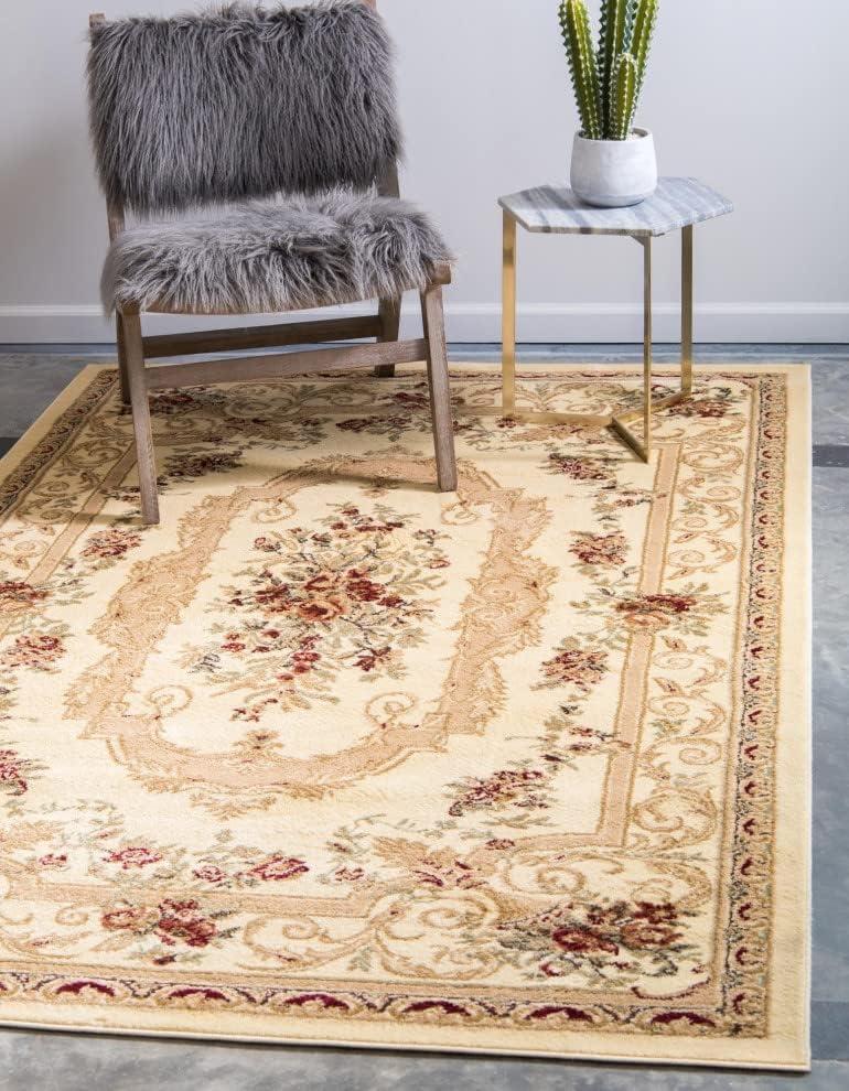 Unique Loom Versailles Collection Area Rug - Henry (7' 1" x 10' Rectangle Cream/Green)