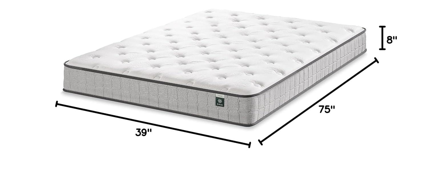 Zinus Zinus 8” Medium Comfort Support Cooling Gel Hybrid Mattress