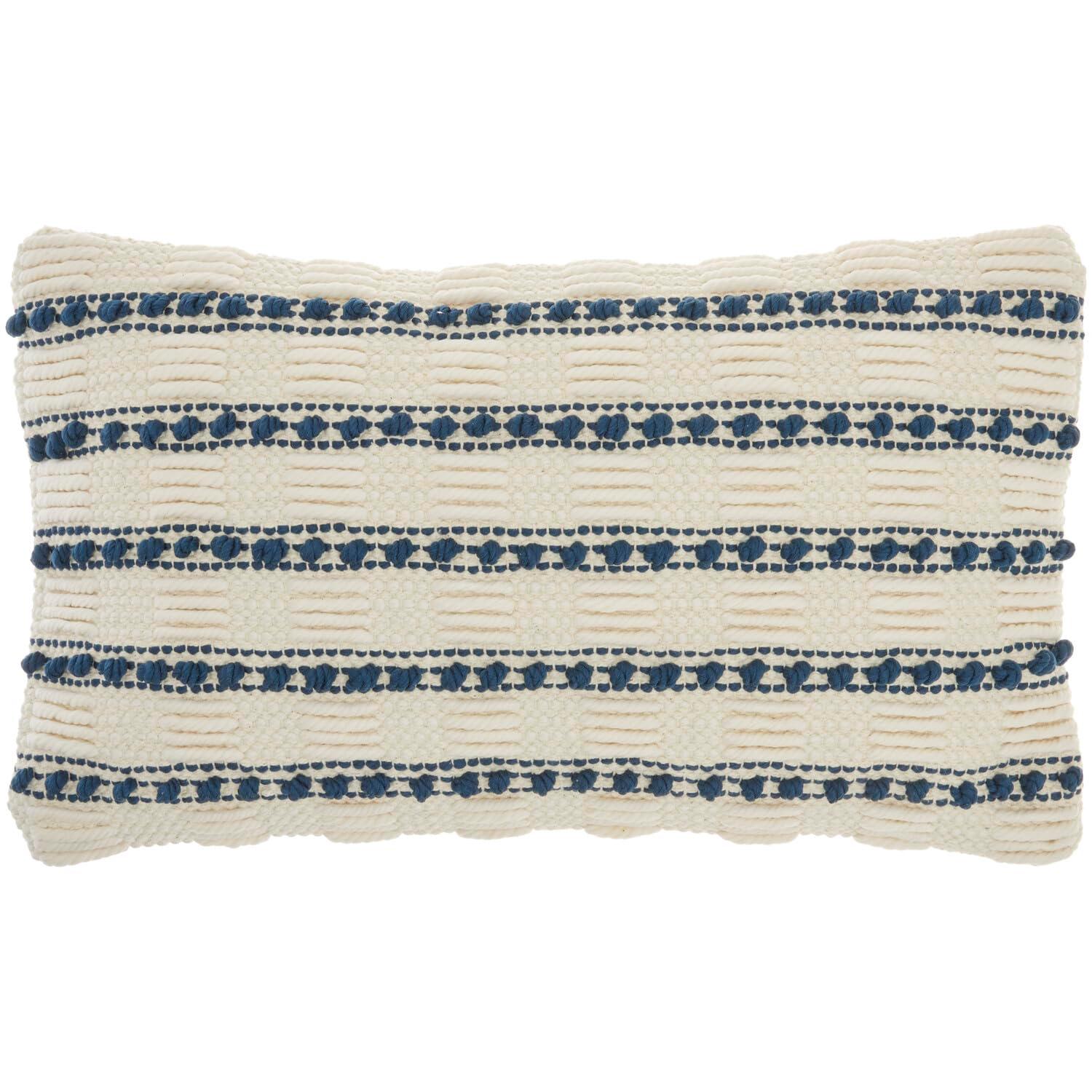 Mina Victory GC384-012020 Textured Cotton Blend Throw Pillow