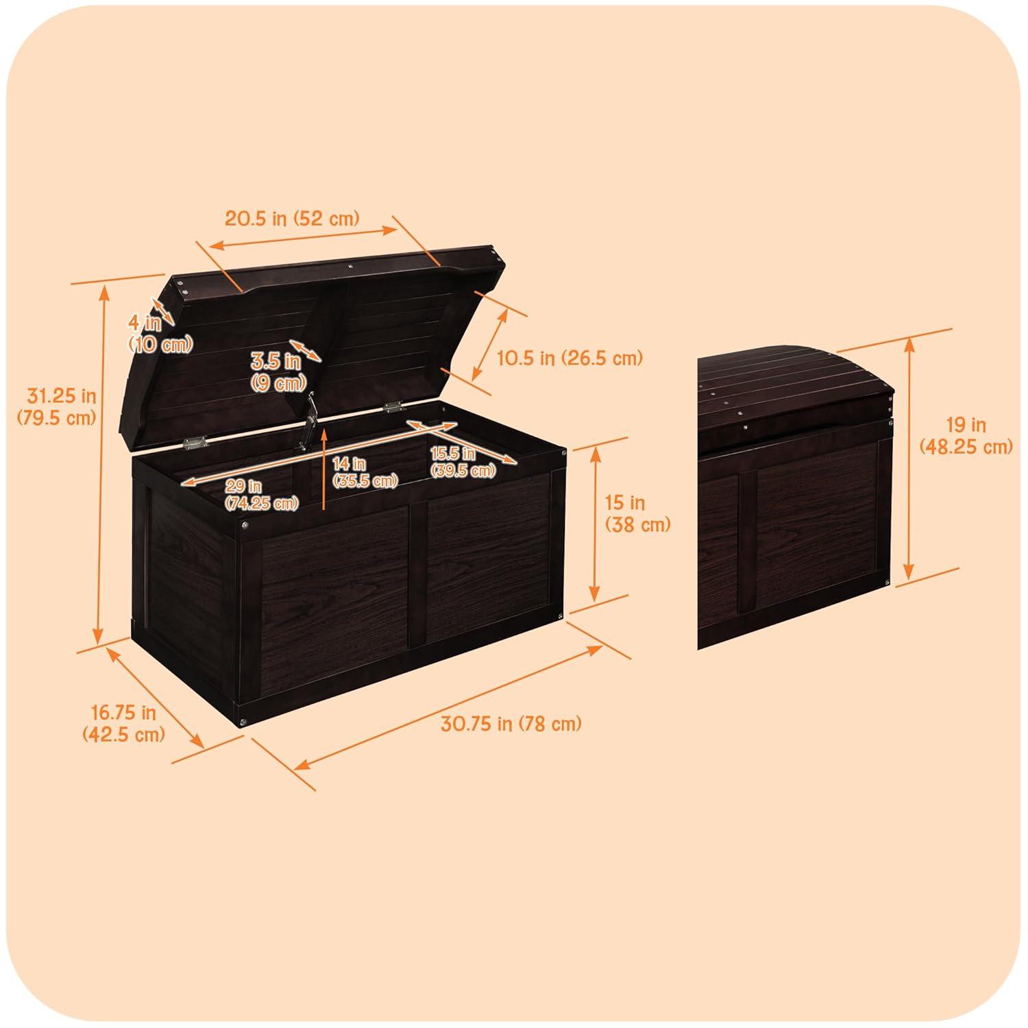 Badger Basket Hardwood Barrel Top Toy Chest - Natural