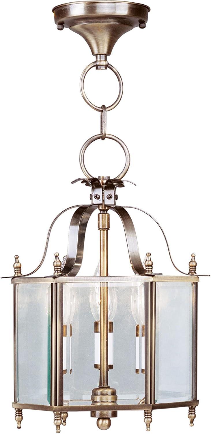 Livex Lighting Livingston 3 - Light Pendant in  Antique Brass