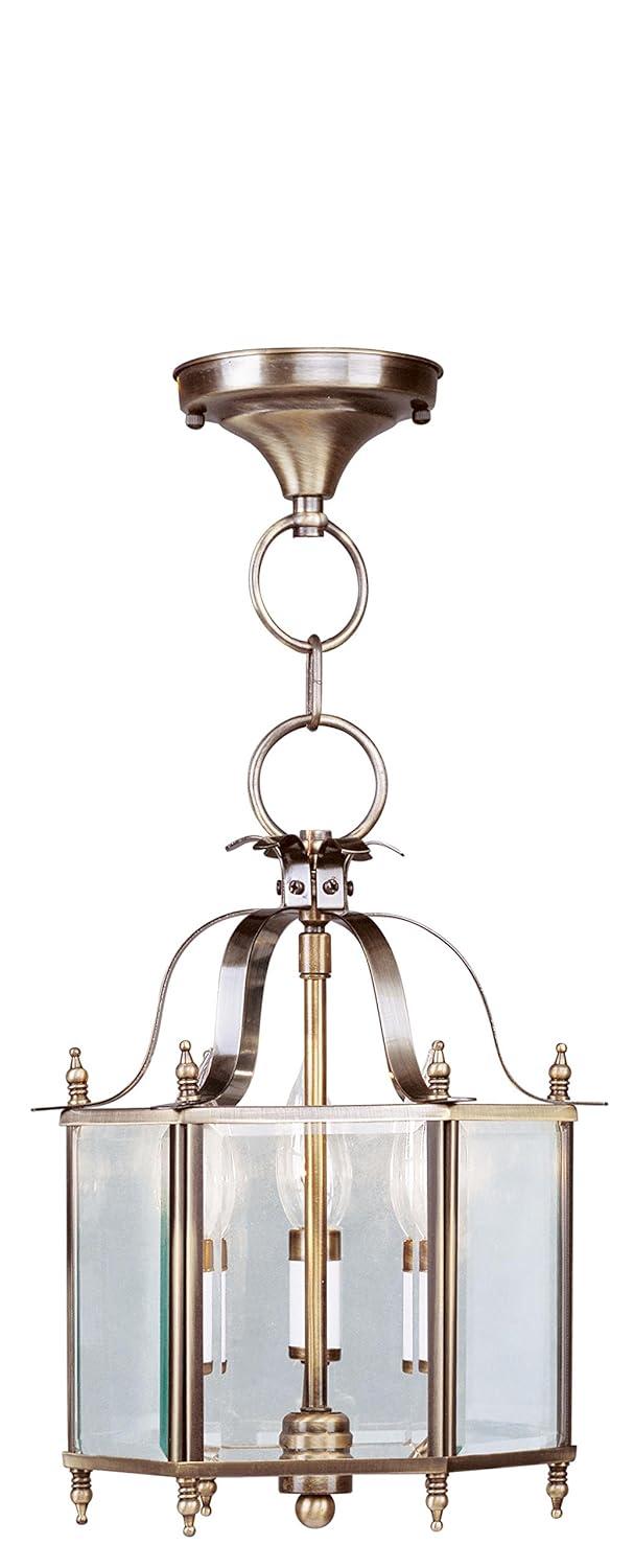 Livex Lighting Livingston 3 - Light Pendant in  Antique Brass