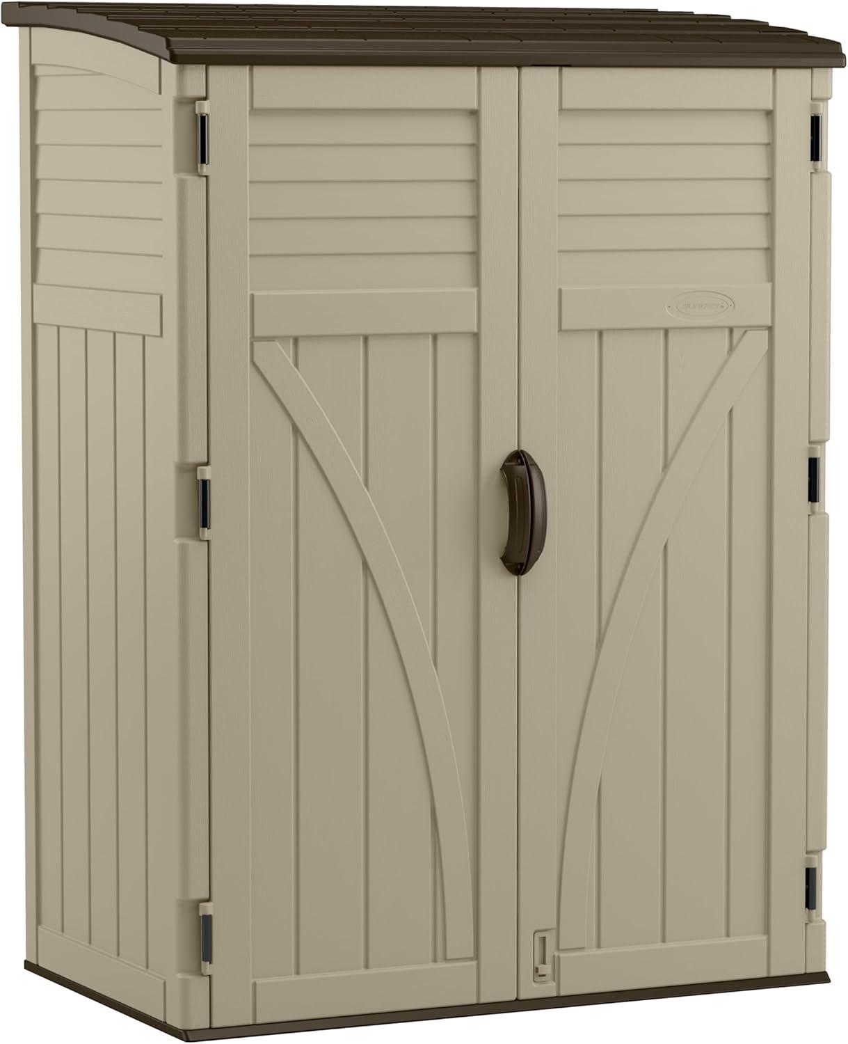 Suncast 53 in. W x 32.5 in. D Resin Vertical Tool Shed