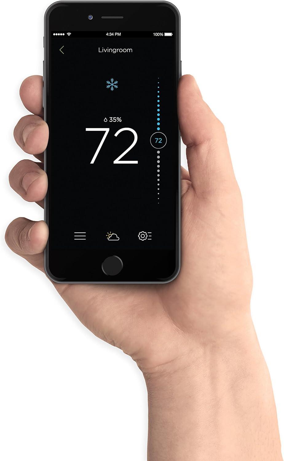 Ecobee Black Touchscreen Smart Wi-Fi Thermostat