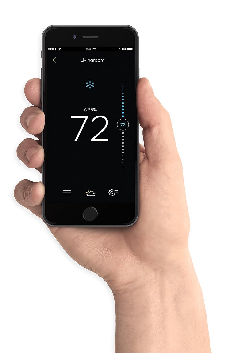 Ecobee Black Touchscreen Smart Wi-Fi Thermostat