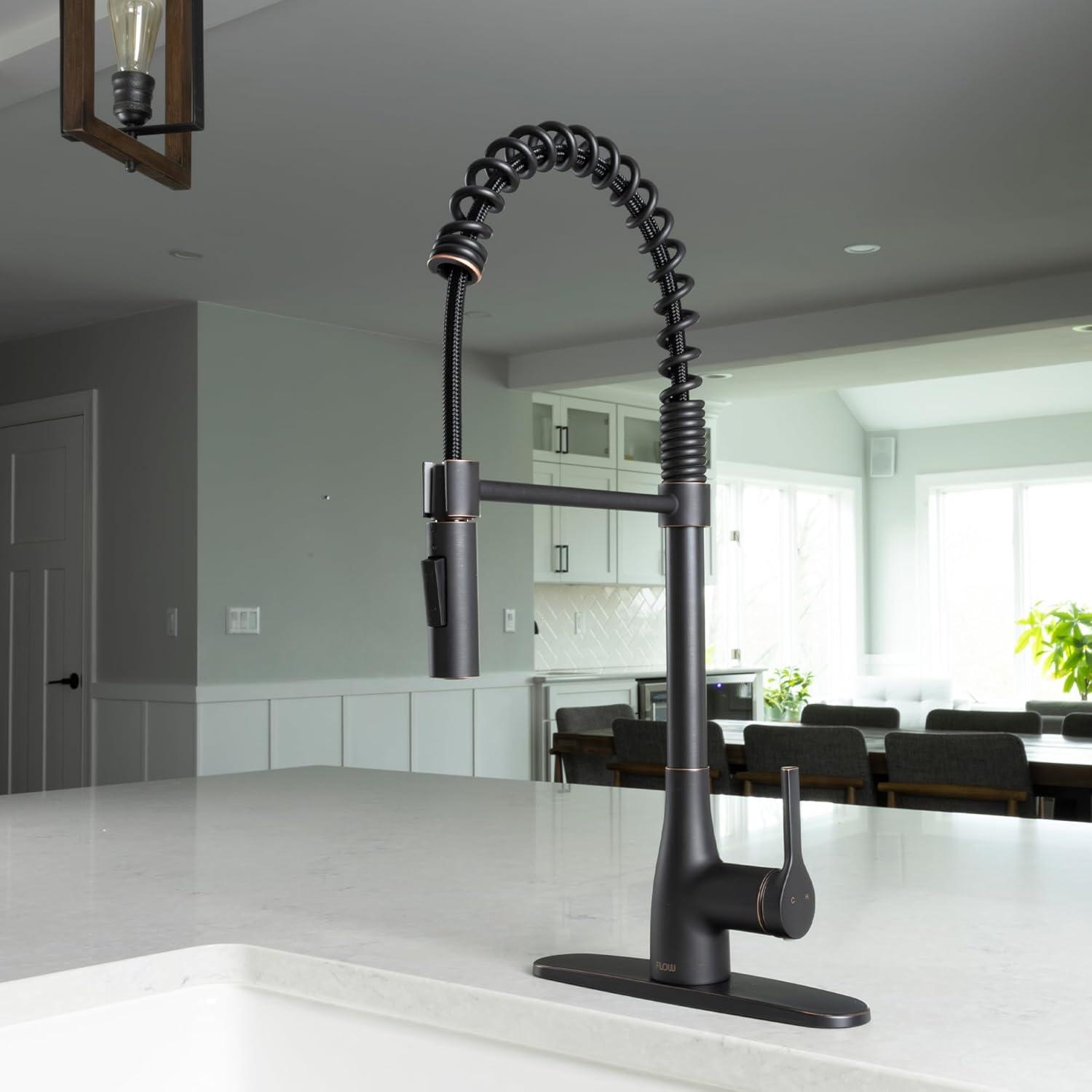 Spring Neck Pull Down Single Handle Kitchen Faucet