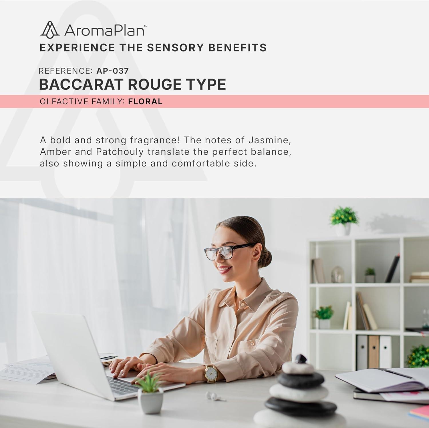 AromaPlan Baccarat Rouge Aroma Oil | Natural & Vegan Diffuser Oil for Aromatherapy (5 fl oz, 148 ml)