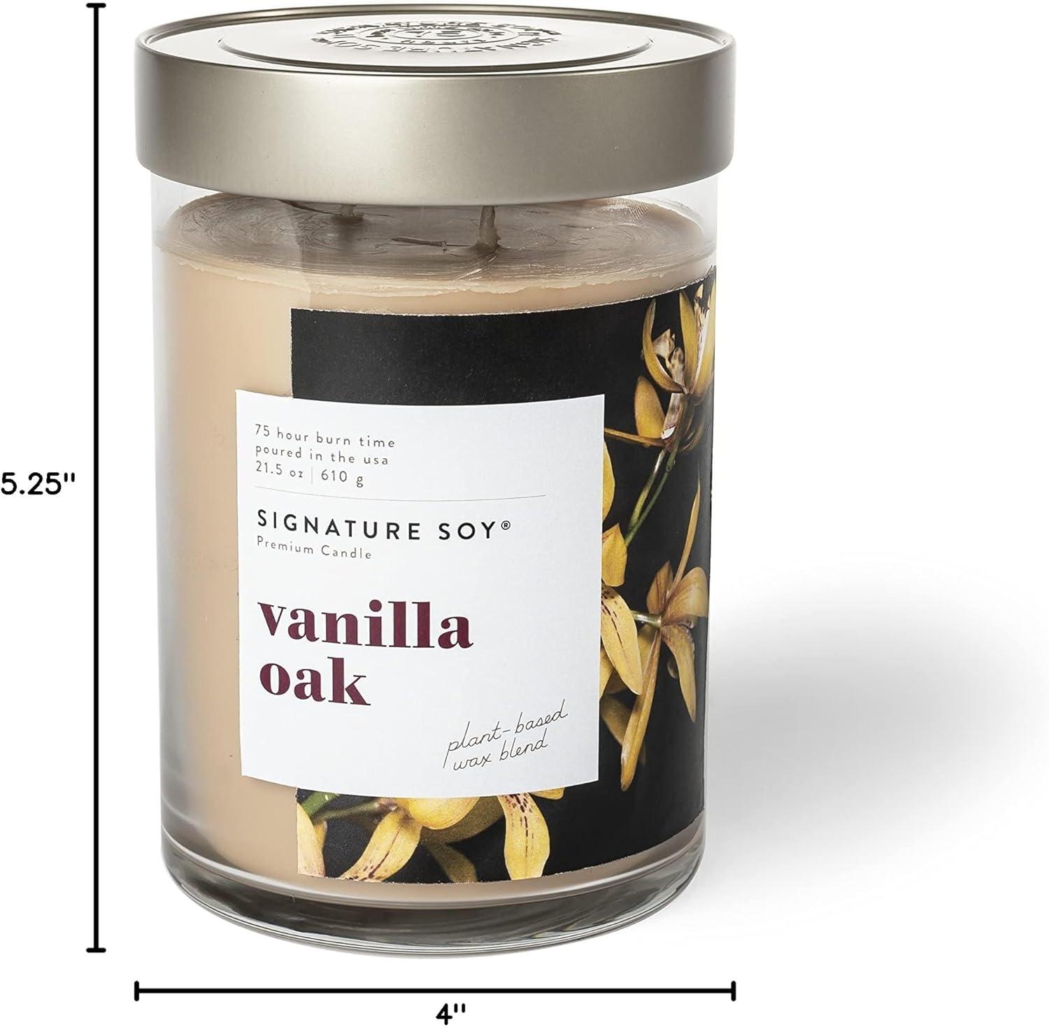 Signature Soy Signature Soy Lidded Vanilla Oak Scented Candle