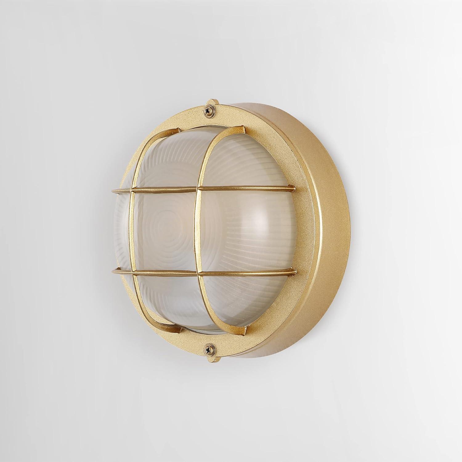 Elson Outdoor Wall Sconce Lights (Set of 2) - Gold - Safavieh.