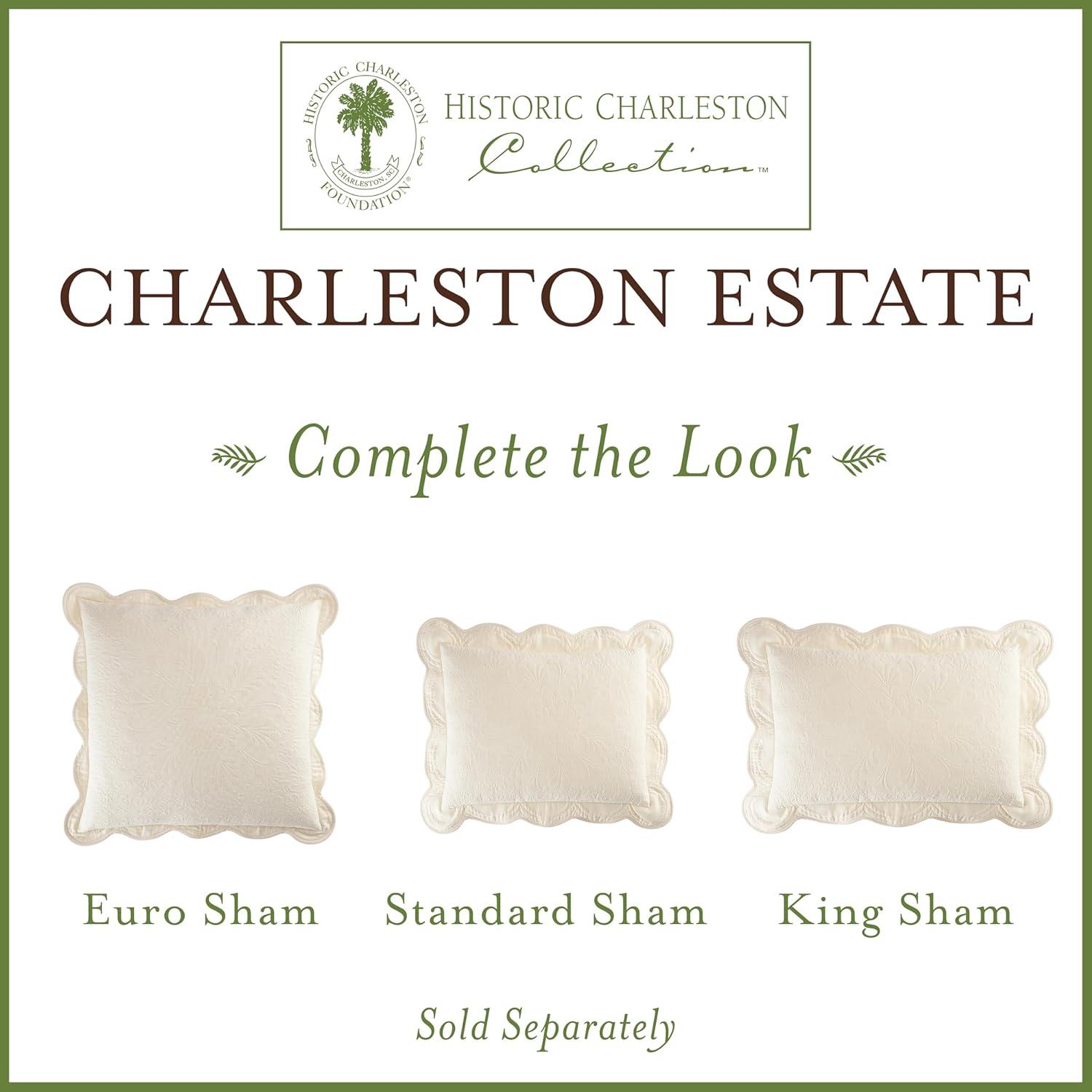 Historic Charleston Collection Standard Estate Pillow Sham Ivory