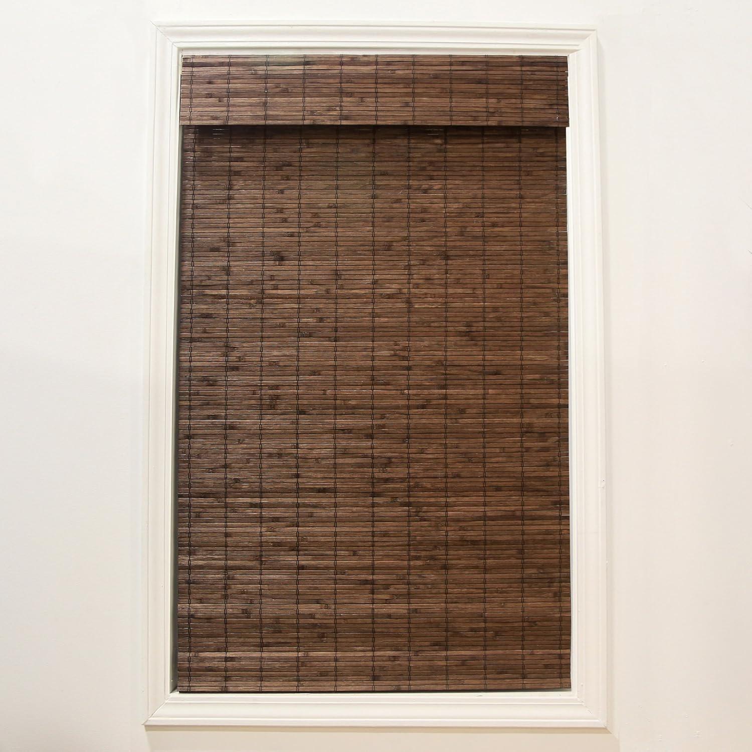 Radiance Brooklyn 23-in Cordless Cocoa Bamboo Roman Shade