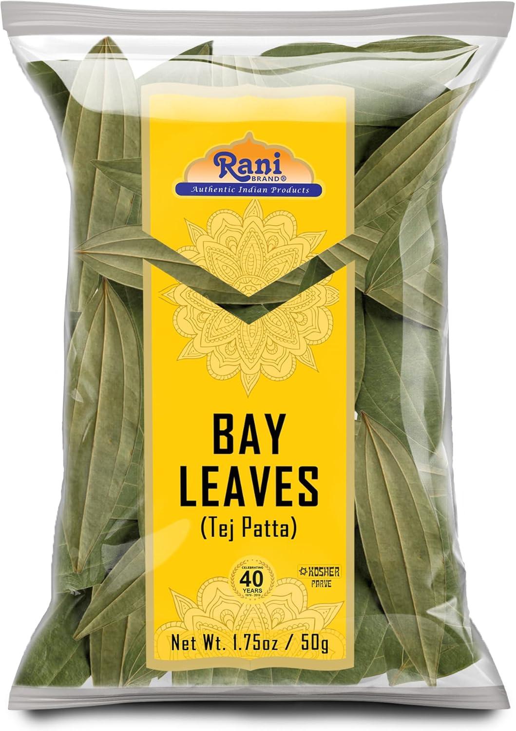 Bay Leaves Whole Hand Selected Extra Large - 1.75oz (50g) - Rani Brand Authentic Indian Products