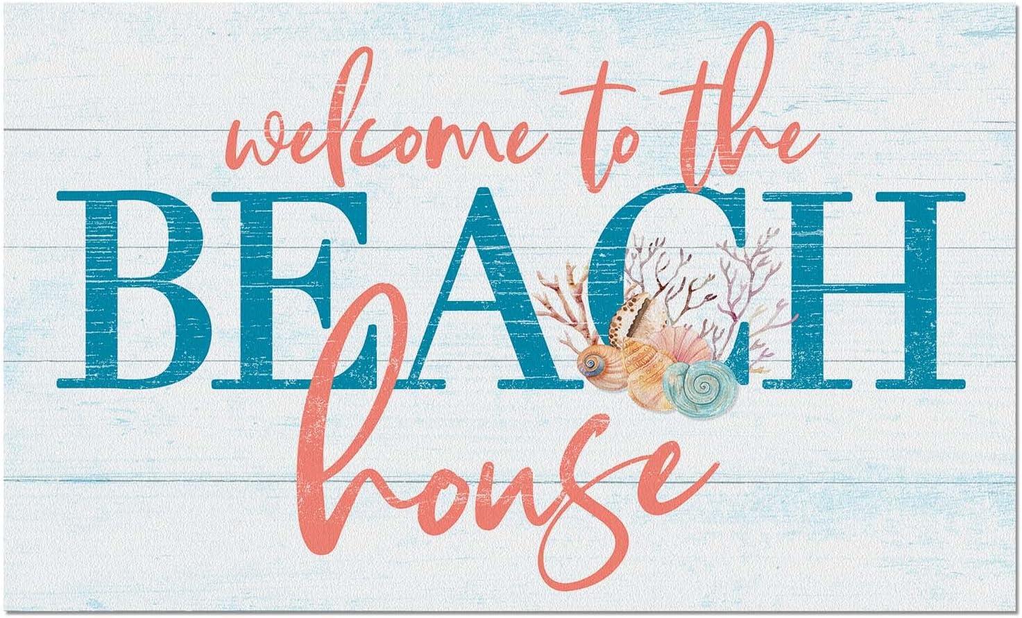 CounterArt Beach House Welcome Indoor/Outdoor Entryway Floor Mat