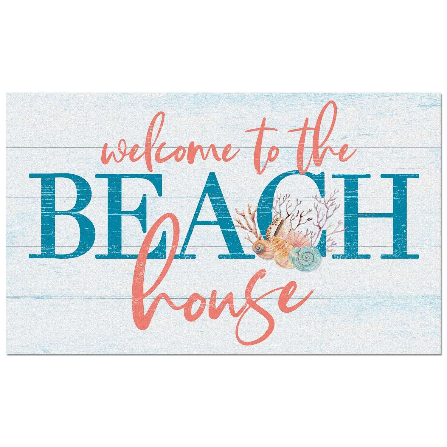CounterArt Beach House Welcome Indoor/Outdoor Entryway Floor Mat
