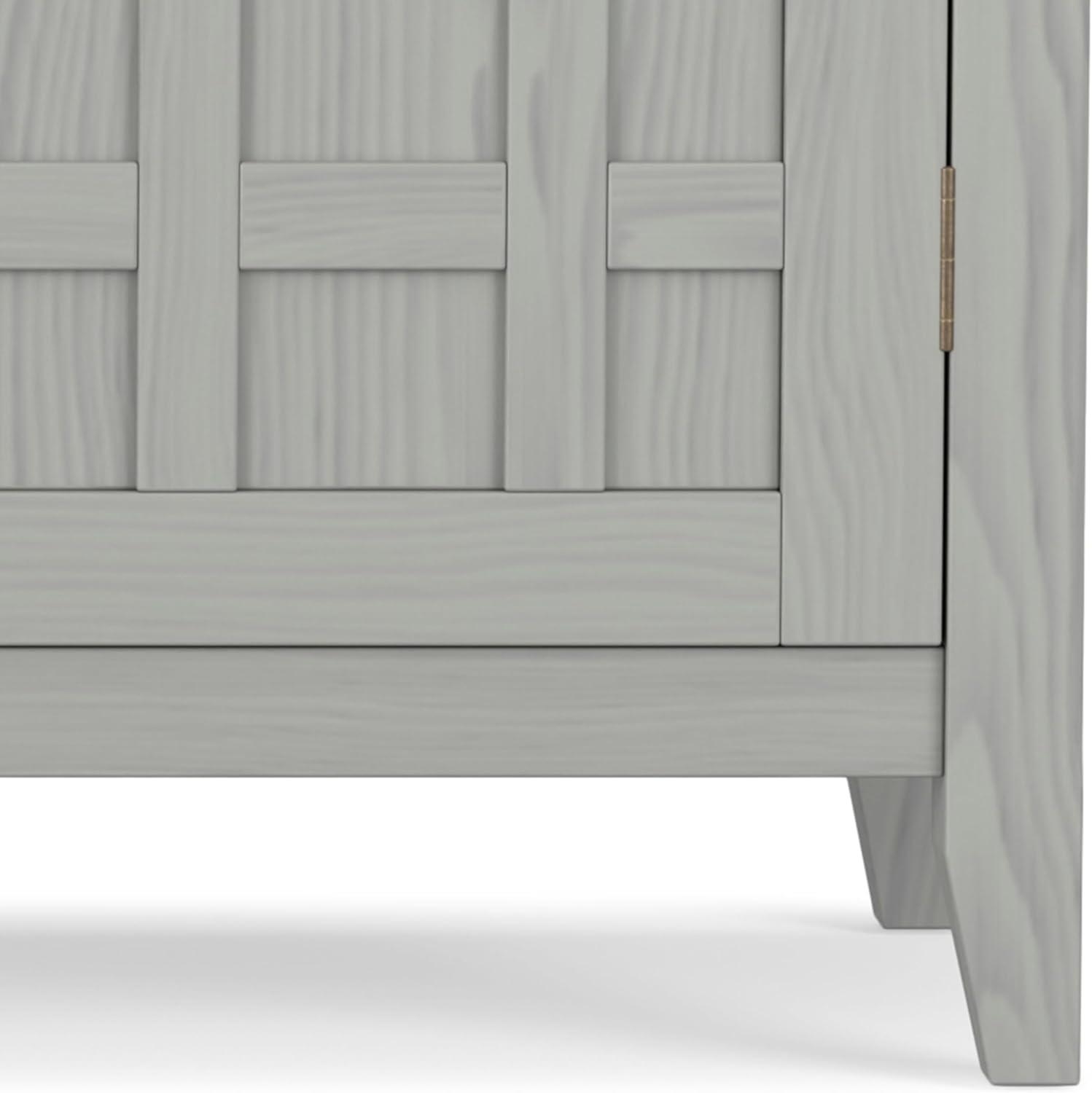 Simpli Home Bedford 54"W Solid Wood Sideboard Buffet and Wine Rack, 2 Drawers, and 2 Cabinets