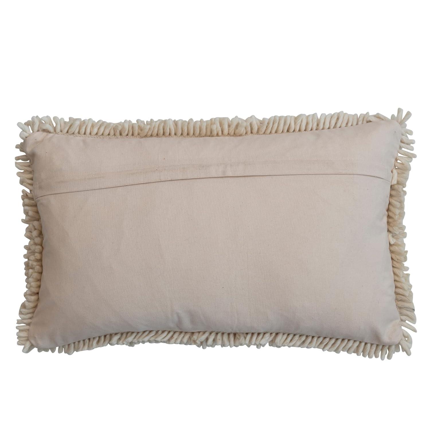 Creative Co-Op Embroidered Cotton Blend Pillow Cover