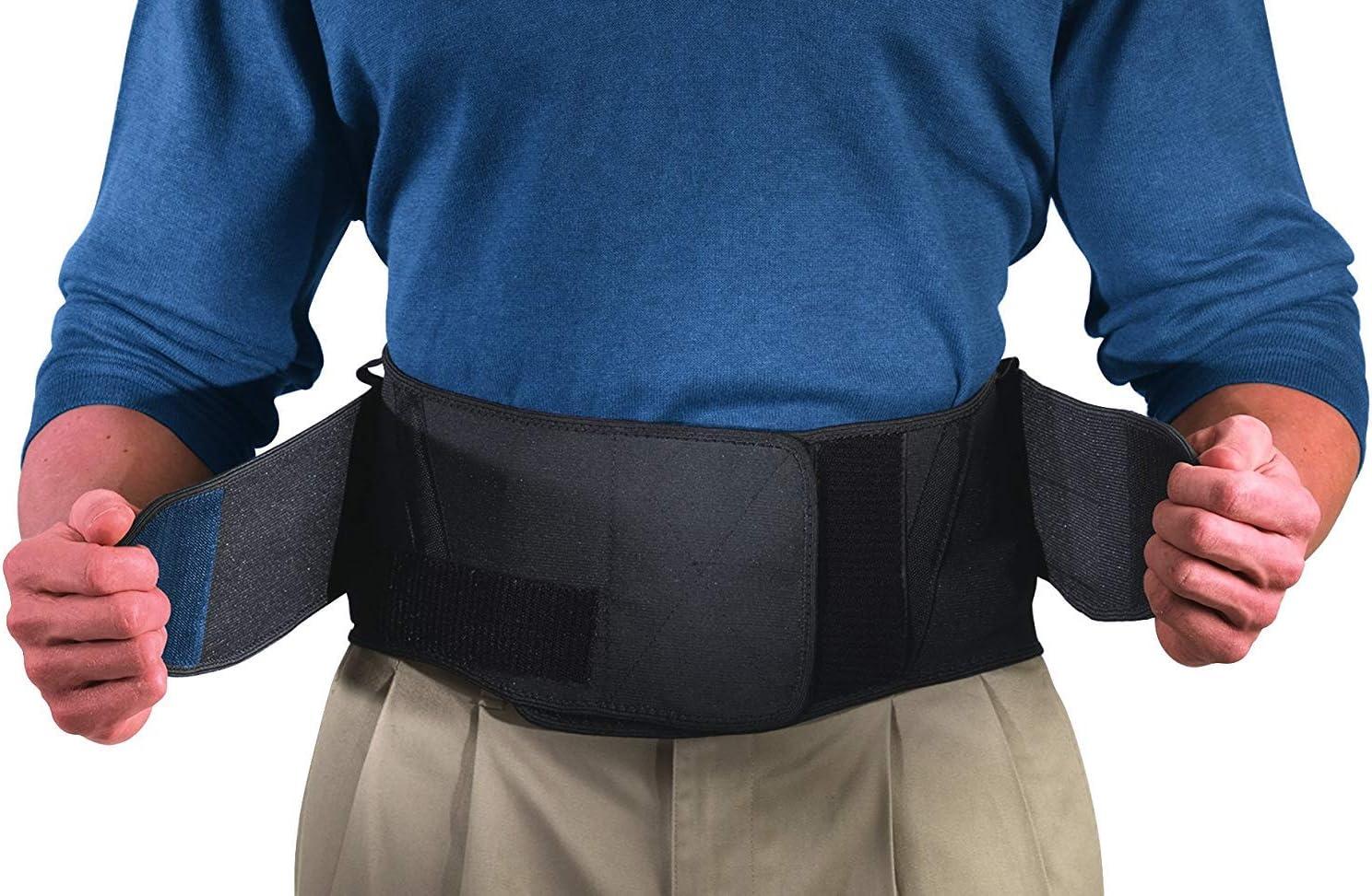 MUELLER Sports Medicine Adjustable Lumbar Back Brace with Removable Pad, Back Pain Relief Support for Men and Women, Ideal for Upper and Lower Back Pain, Sciatica, Scoliosis, Black