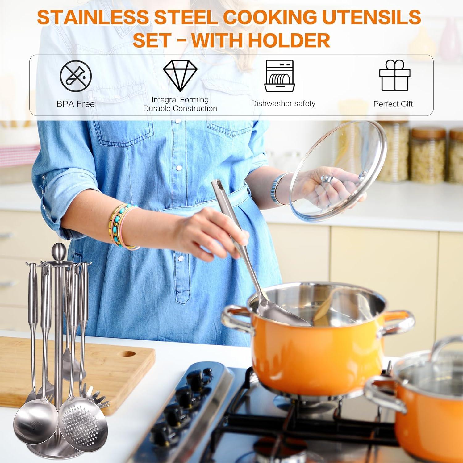 JADOOG JADOOG 6 Piece Stainless Steel Cooking Utensil Set