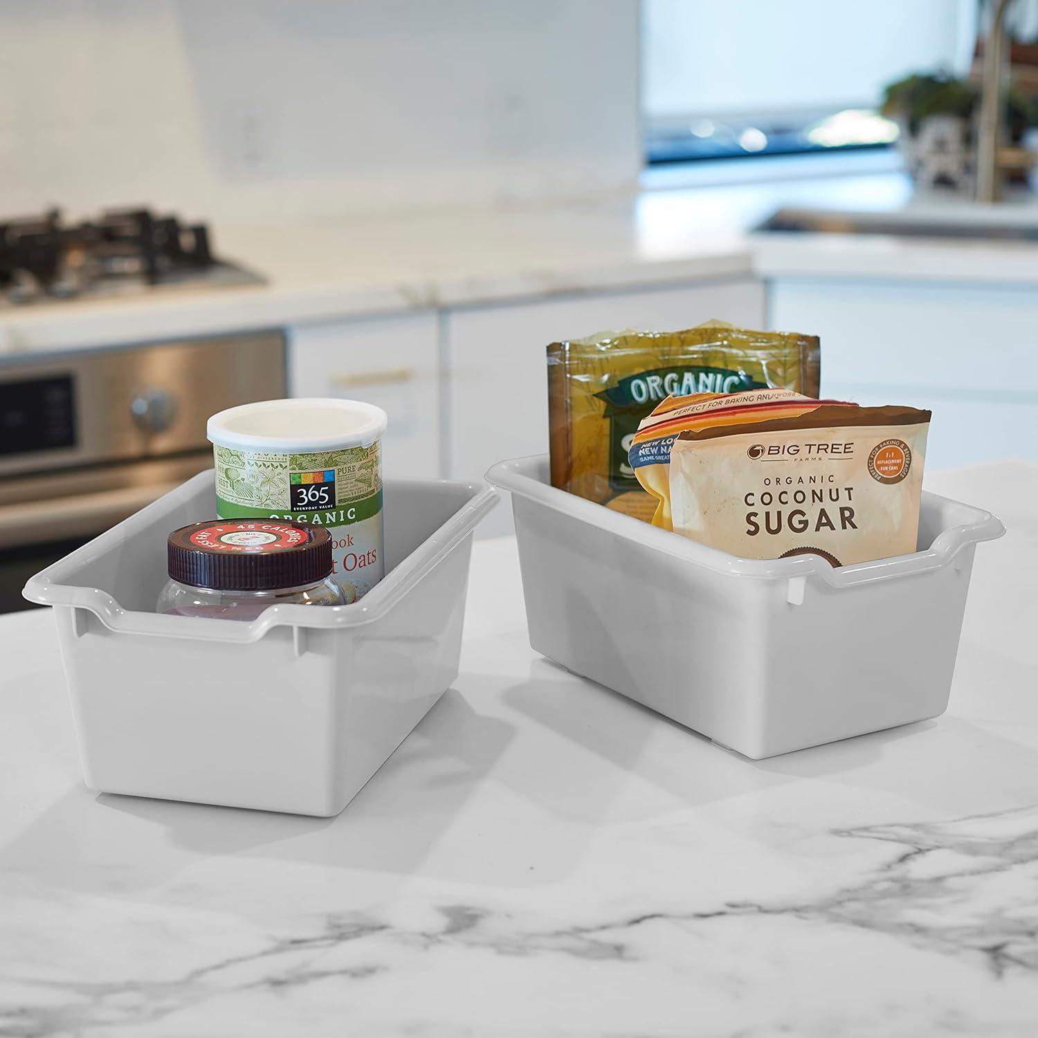 ECR4Kids ECR4Kids Scoop Front Storage Bin, Multipurpose Organization, 5-Piece (Set of 5)