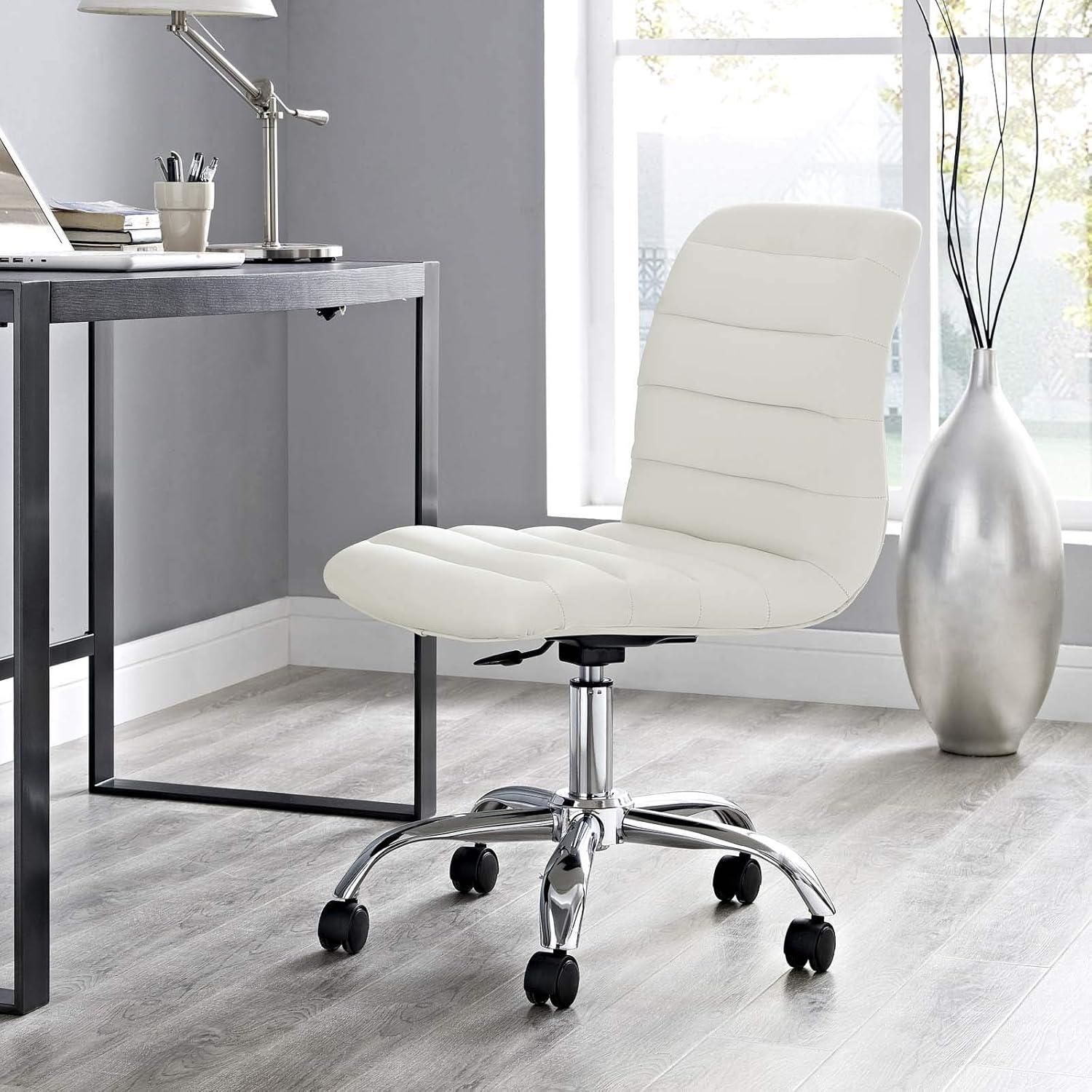 Modway Ripple Armless Mid Back Vinyl Office Chair