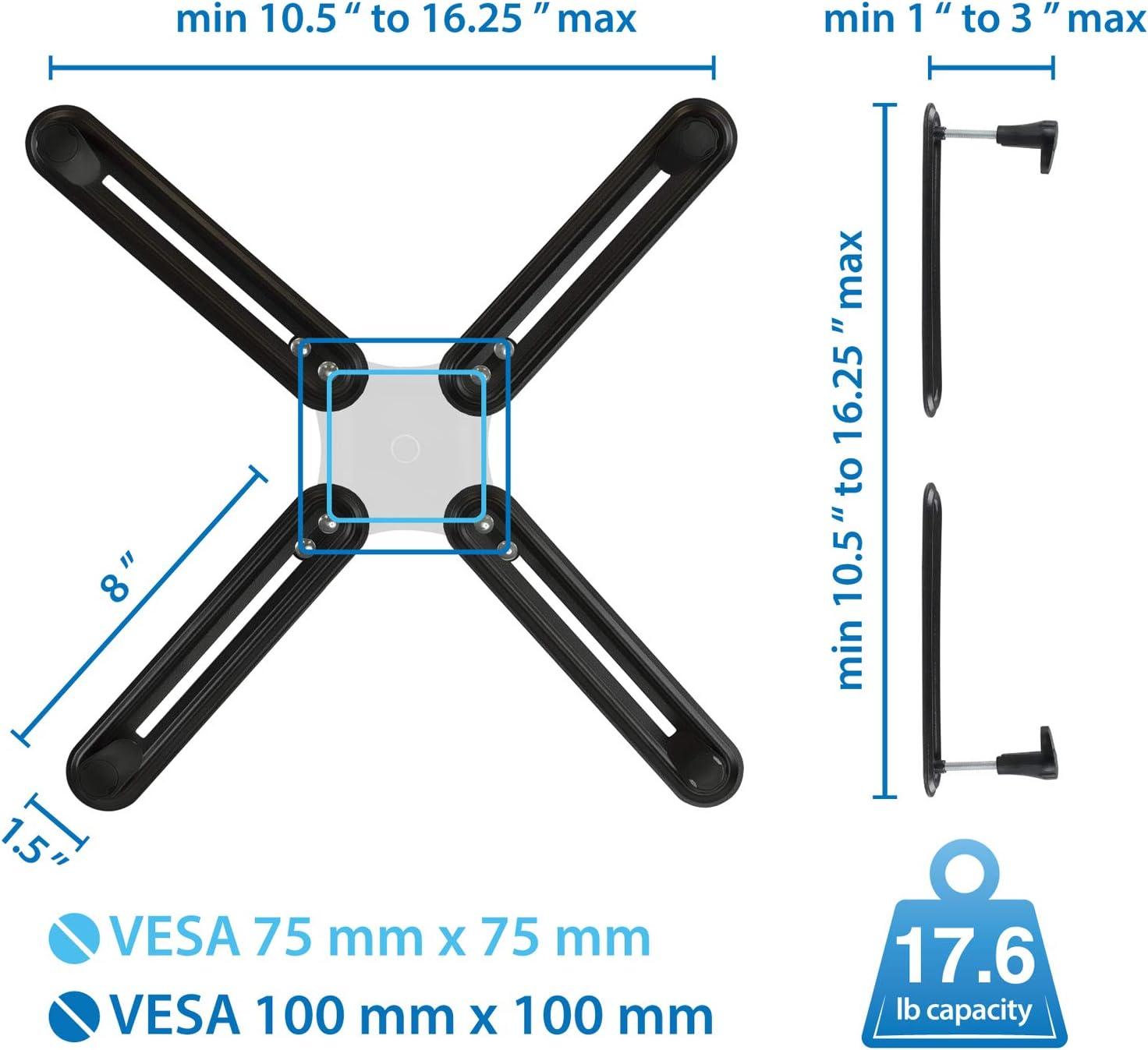 Mount-It! VESA Mount Adapter Mounting Kit for Non-VESA HP ACER Samsung DELL Asus Monitors 13" to 27"