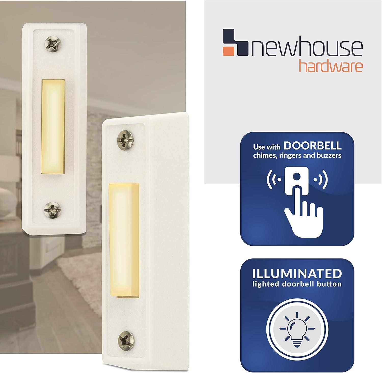 Newhouse Hardware White Doorbell replacement button