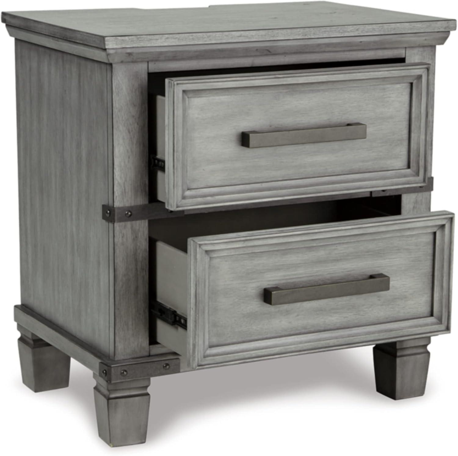 Russelyn 2 - Drawer Nightstand in Gray