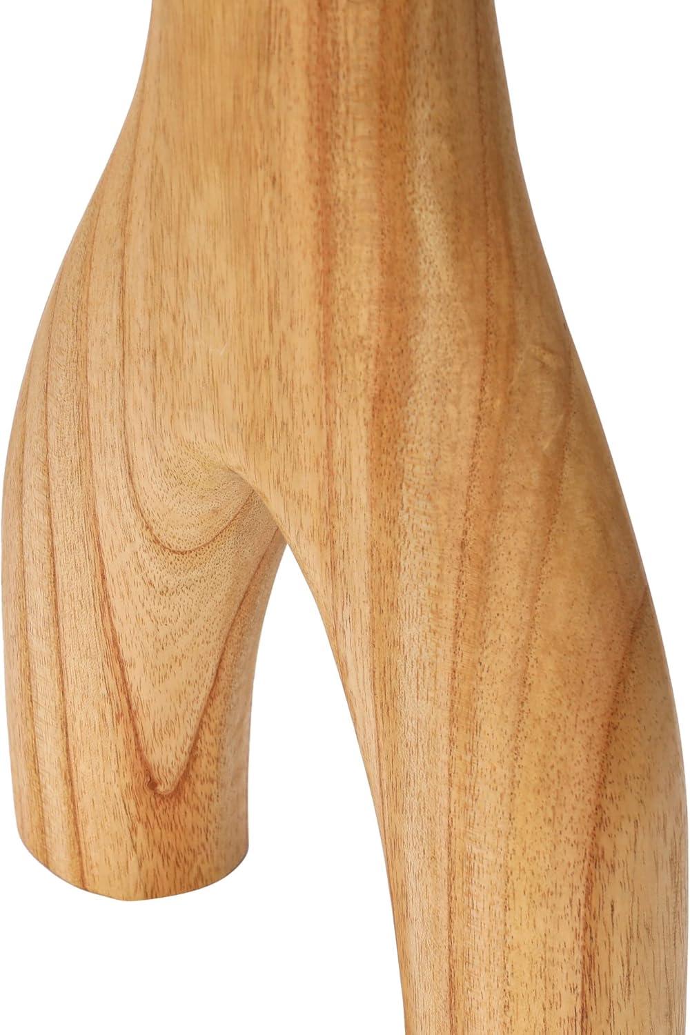 Decorative Arched Wood Vase, Natural