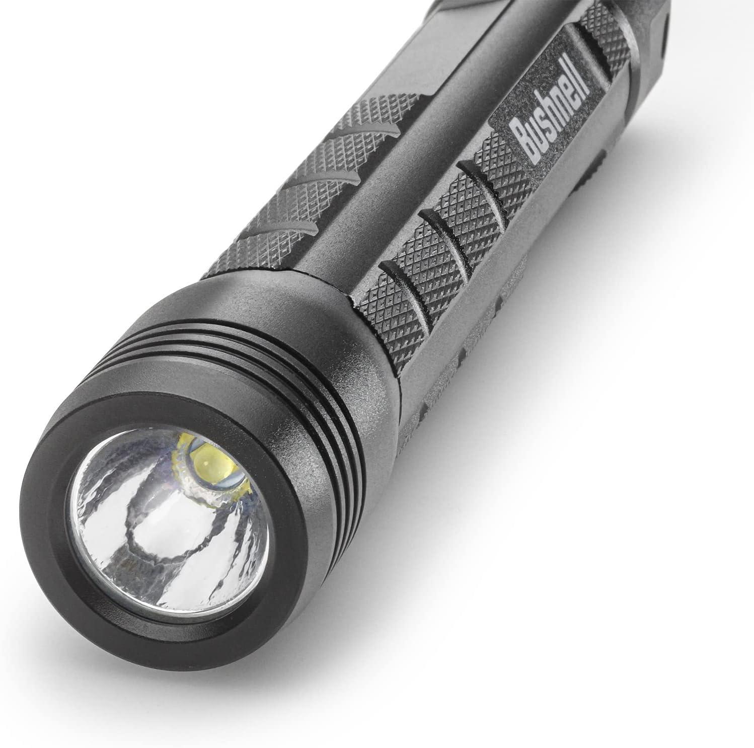 Bushnell Tactical Flashlight, 700 Lumens, Compact LED Construction, Uses Included CR123 Batteries or Rechargeable Battery| Police, Military, Hunting, Security
