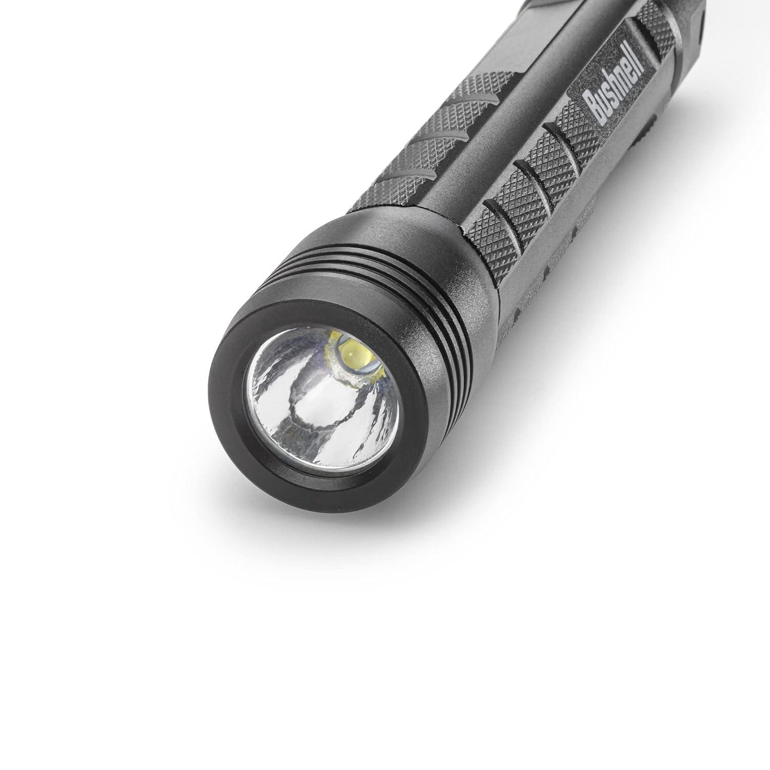 Bushnell Tactical Flashlight, 700 Lumens, Compact LED Construction, Uses Included CR123 Batteries or Rechargeable Battery| Police, Military, Hunting, Security