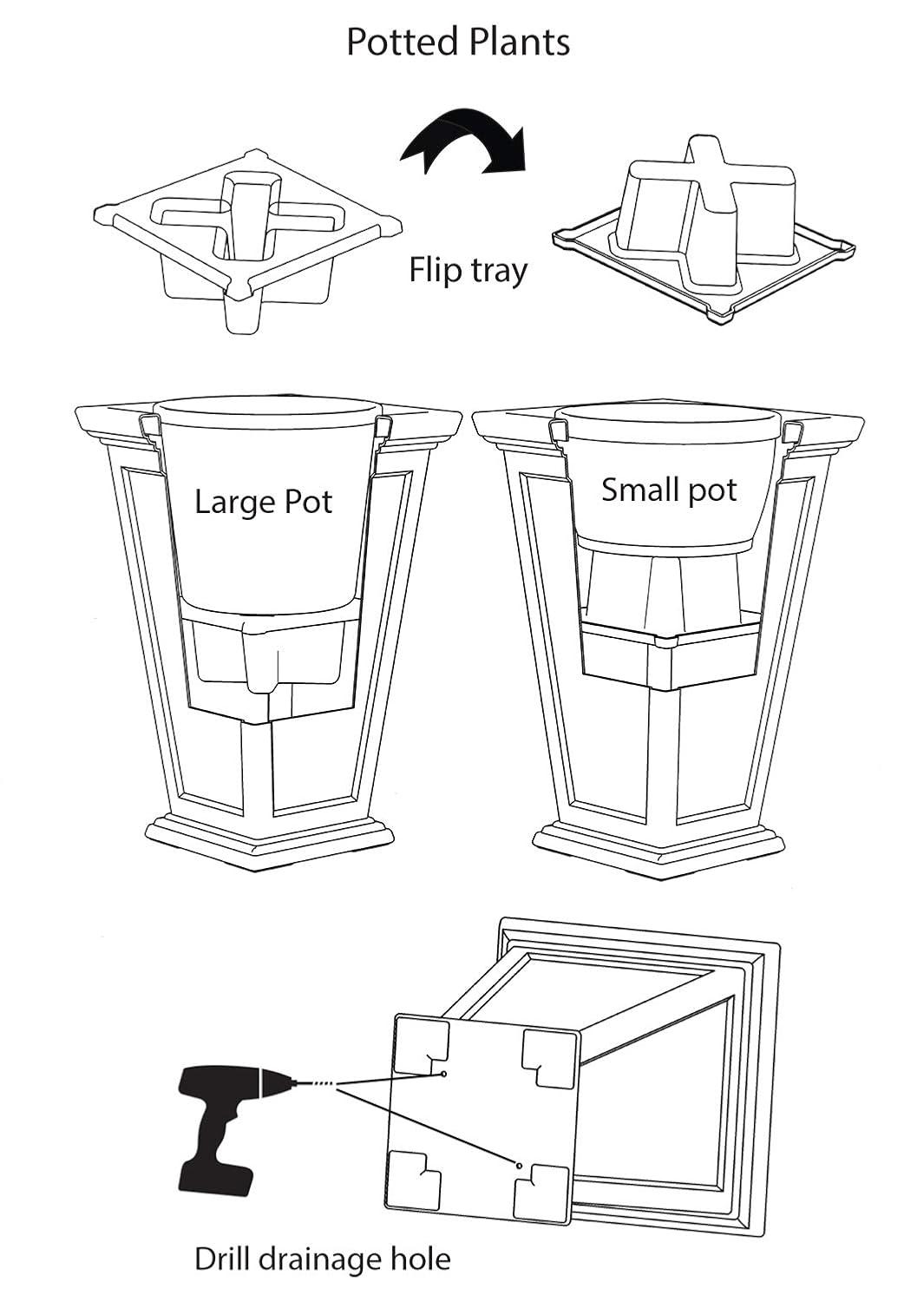 FCMP Outdoor  2 - Piece Self-Watering Plastic Pot Planter Set & Reviews | Wayfair