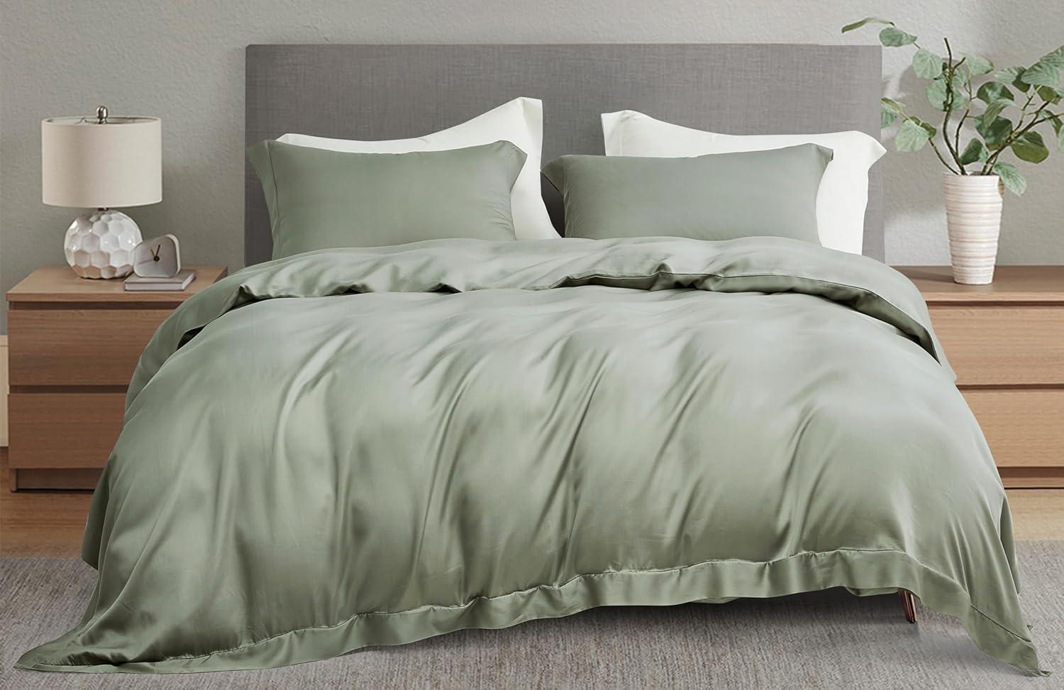 Eucalyptus Queen Tencel Lyocell Silky Duvet Cover Set