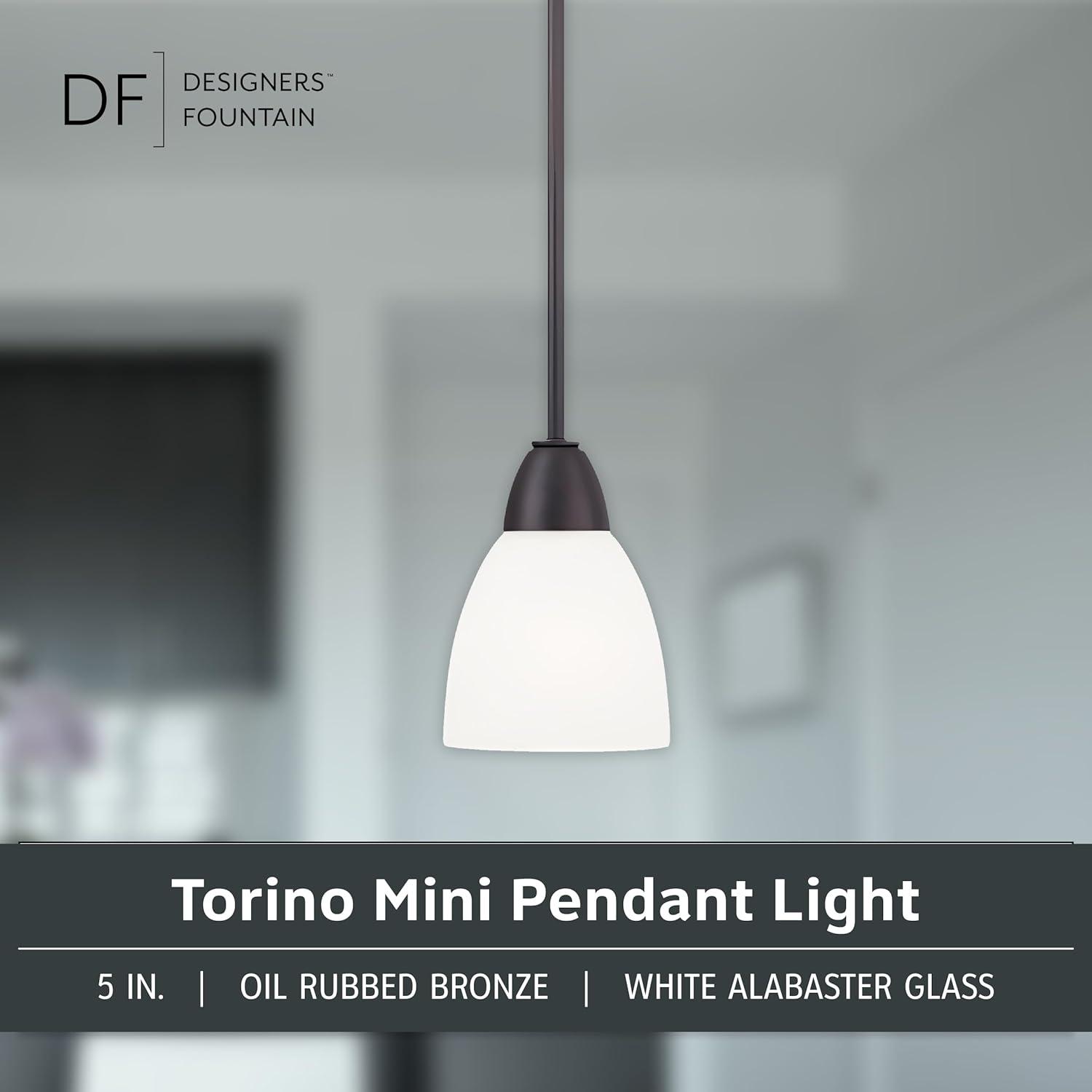Designers Fountain 15005-MP-34 Torino Mini Pendant, Oil Rubbed Bronze