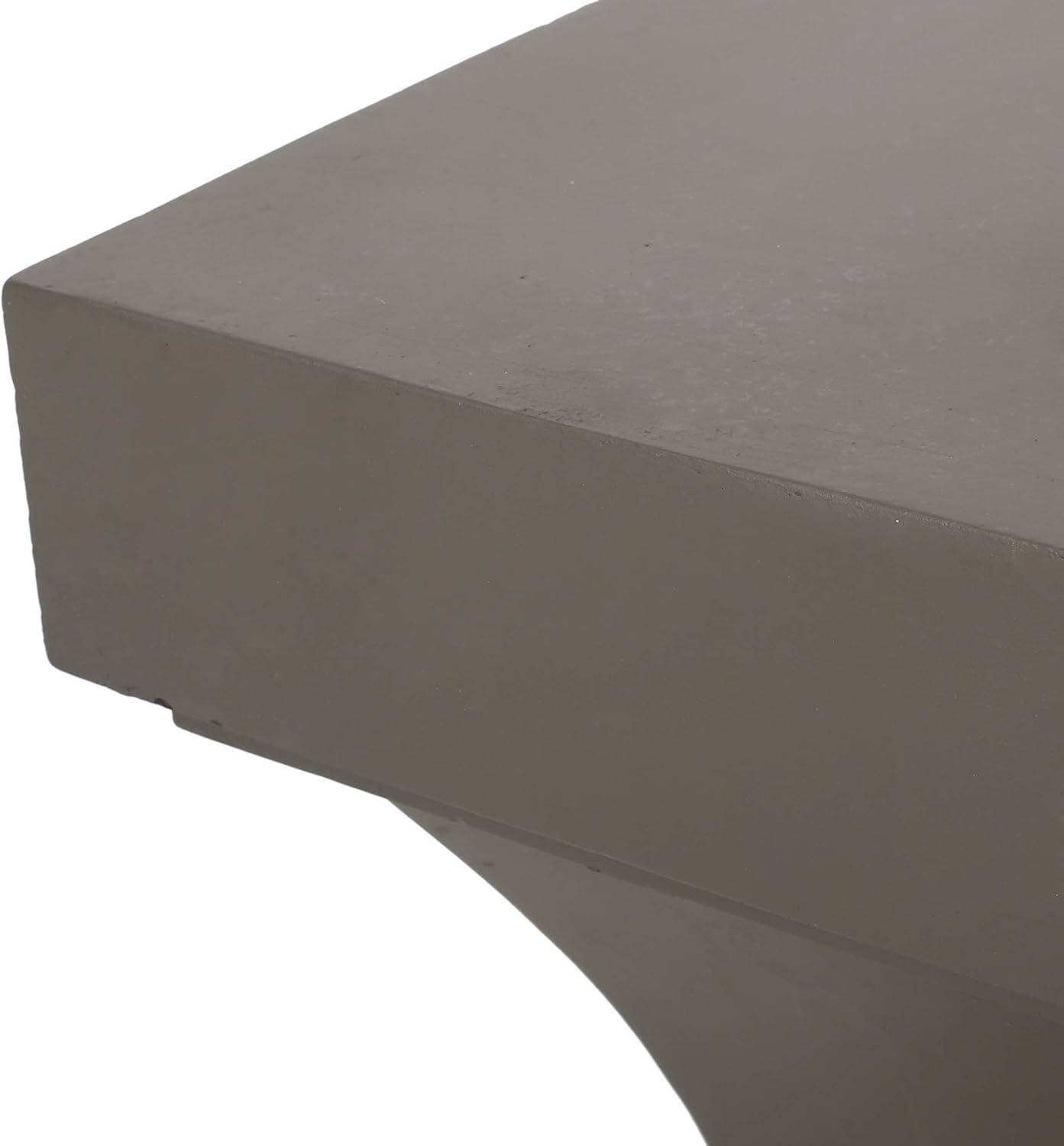 Light Gray Modern Lightweight Concrete Outdoor Side Table