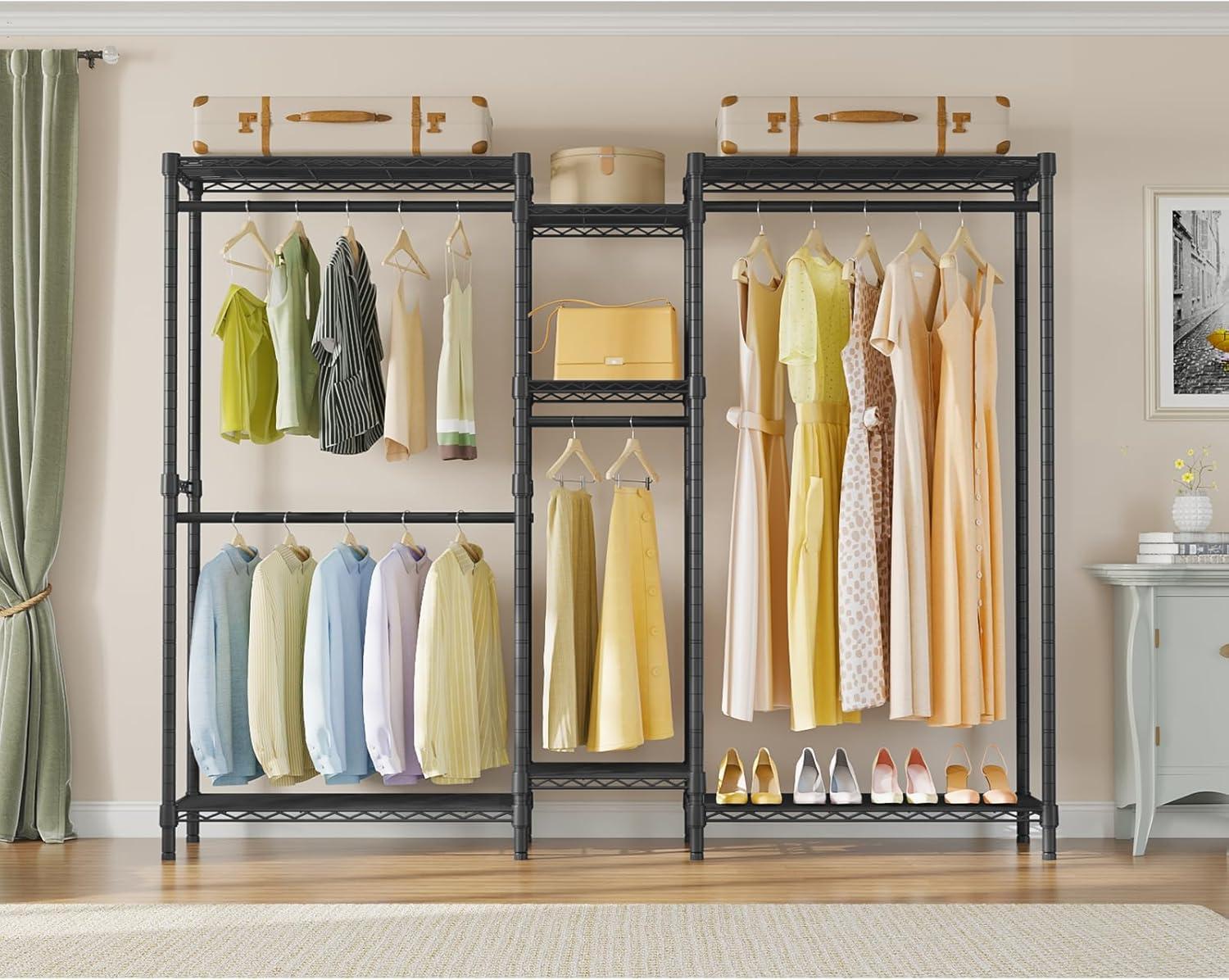 VIPEK Classic V6 Medium Wire Garment Rack Heavy Duty Clothes Rack, Black
