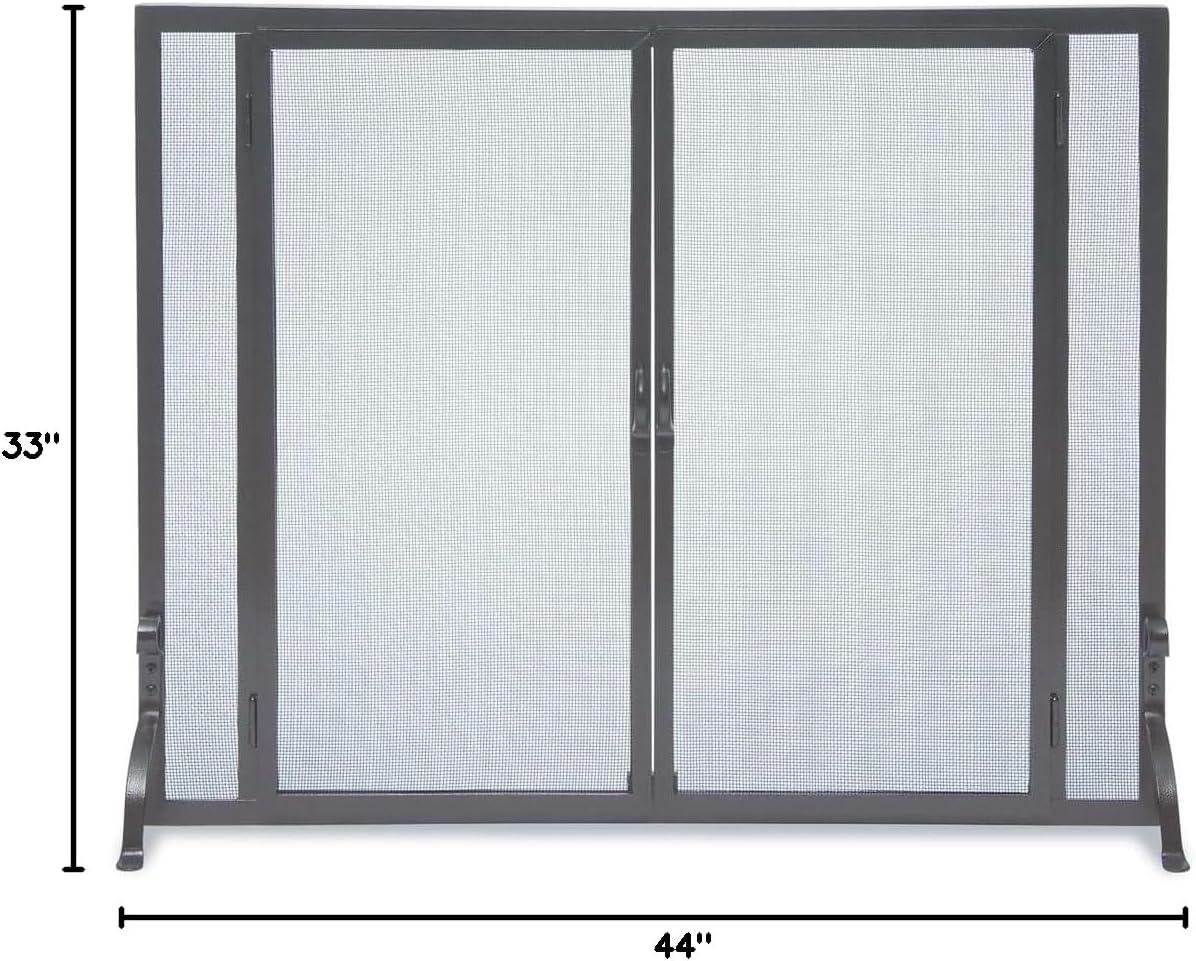Pilgrim Home and Hearth FGND Full Height Door Fireplace Screen, Black