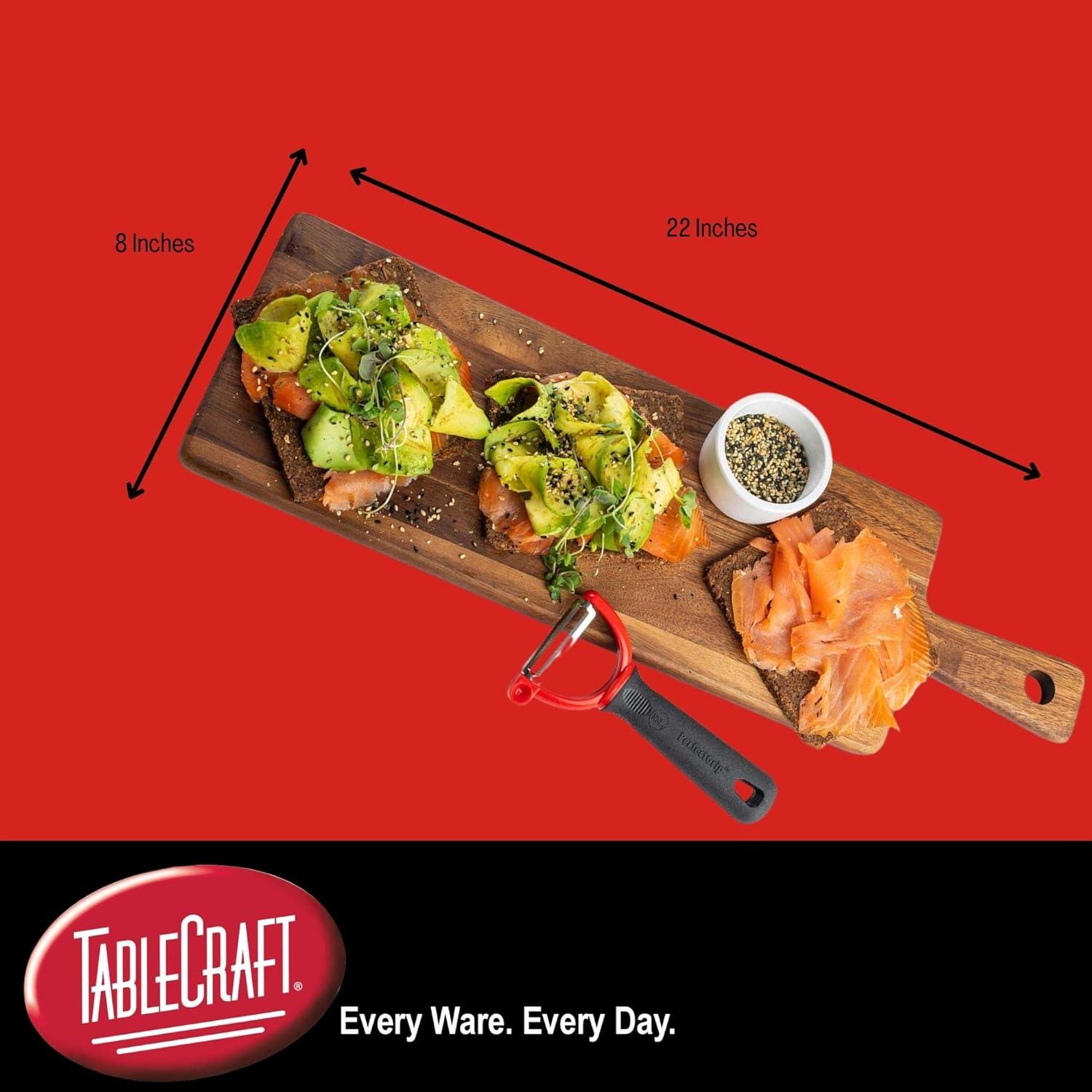 Rectangular Brown Wood Display Serving Board, 22 by 8 Inches