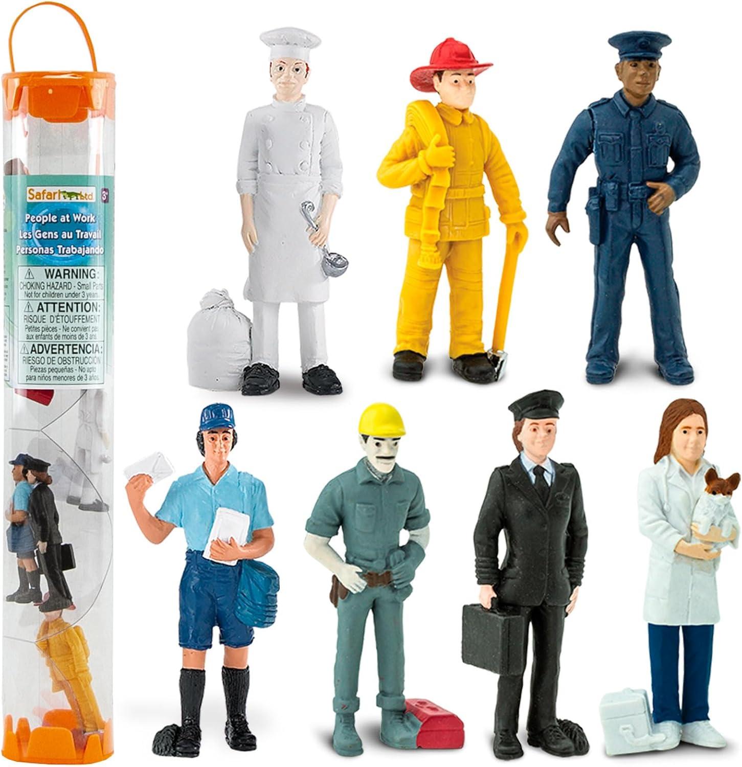 People at Work Miniature Figurine Set with 7 Characters