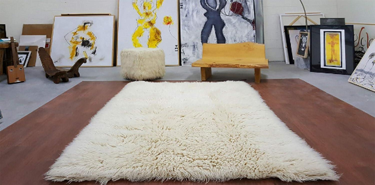 Mercer41 Ultra-plush Greek Flokati rugs. Thick 4" shag pile. Cugina Wool Area Rug