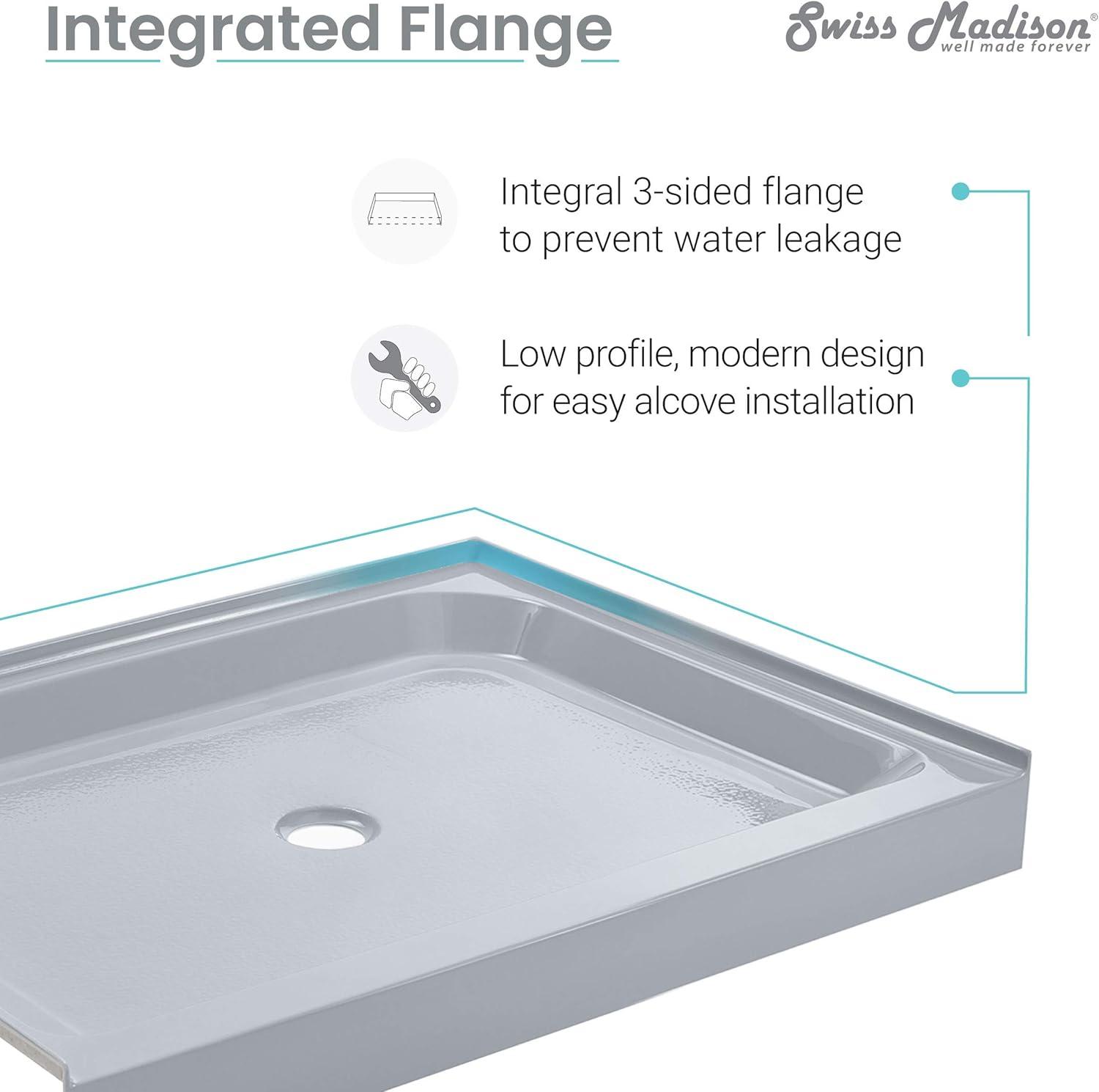 Voltaire 48" x 36" Single-Threshold, Shower Base