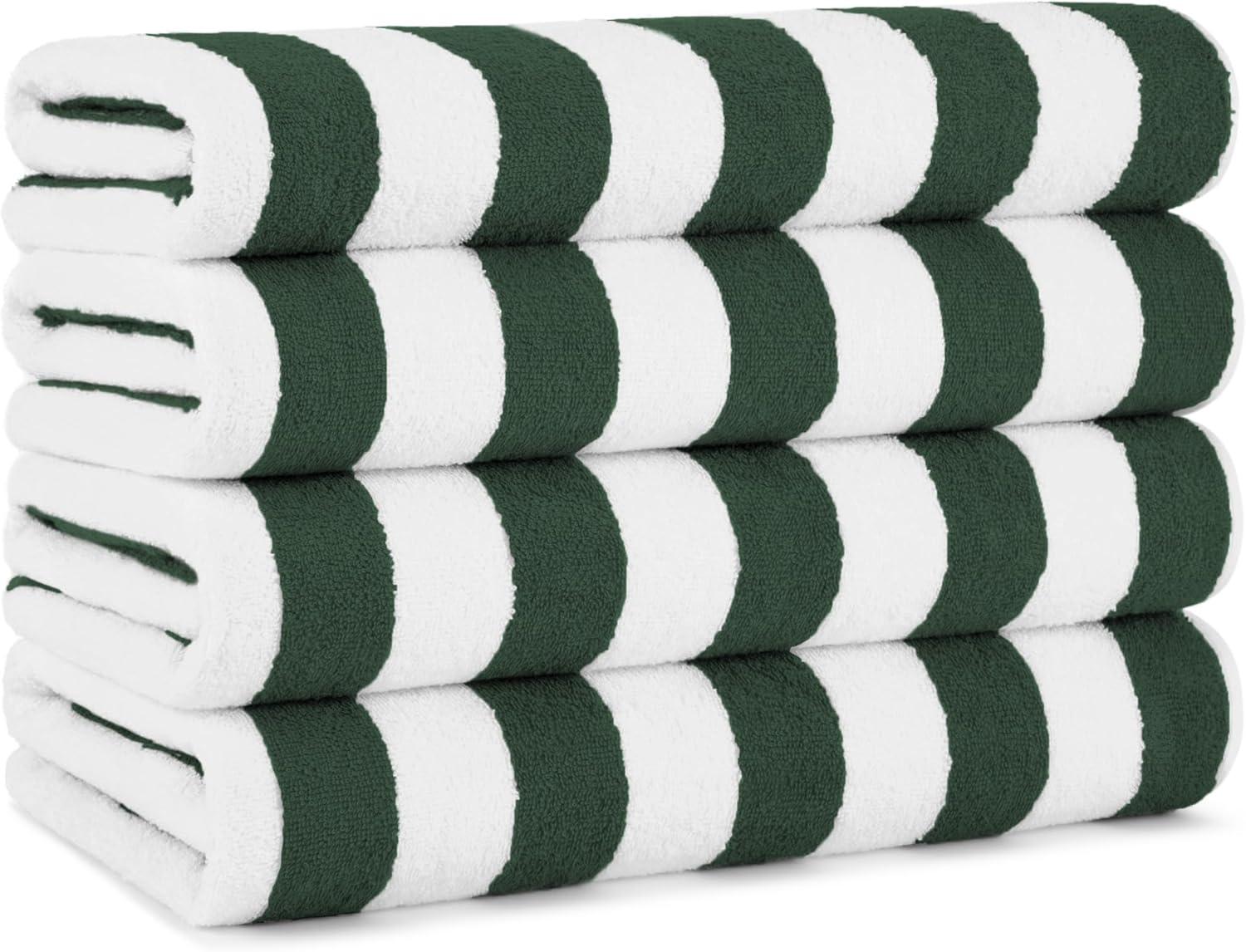ArkwrightLLC Arkwright California Cabana 100% Cotton 30x70 Beach Towel (Pack of 4) (Set of 4)
