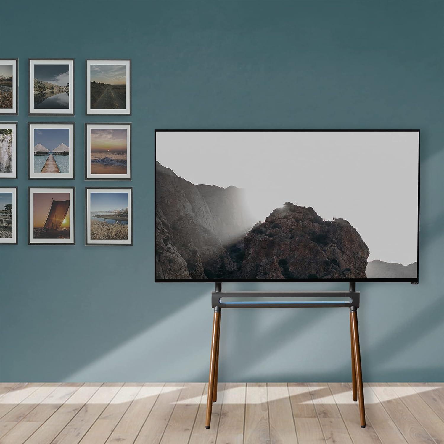 Vivo Easel Studio TV Stand with RGB Light