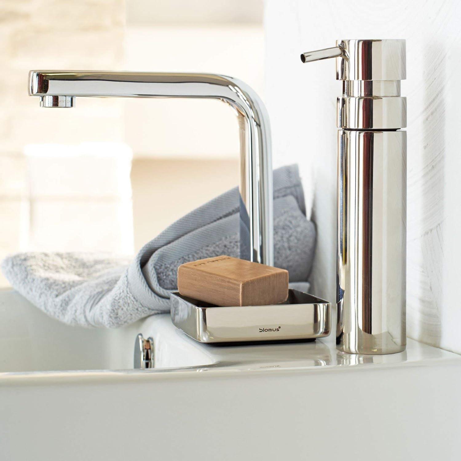 Sleek Stainless Steel Modern Bathroom Soap Dispenser