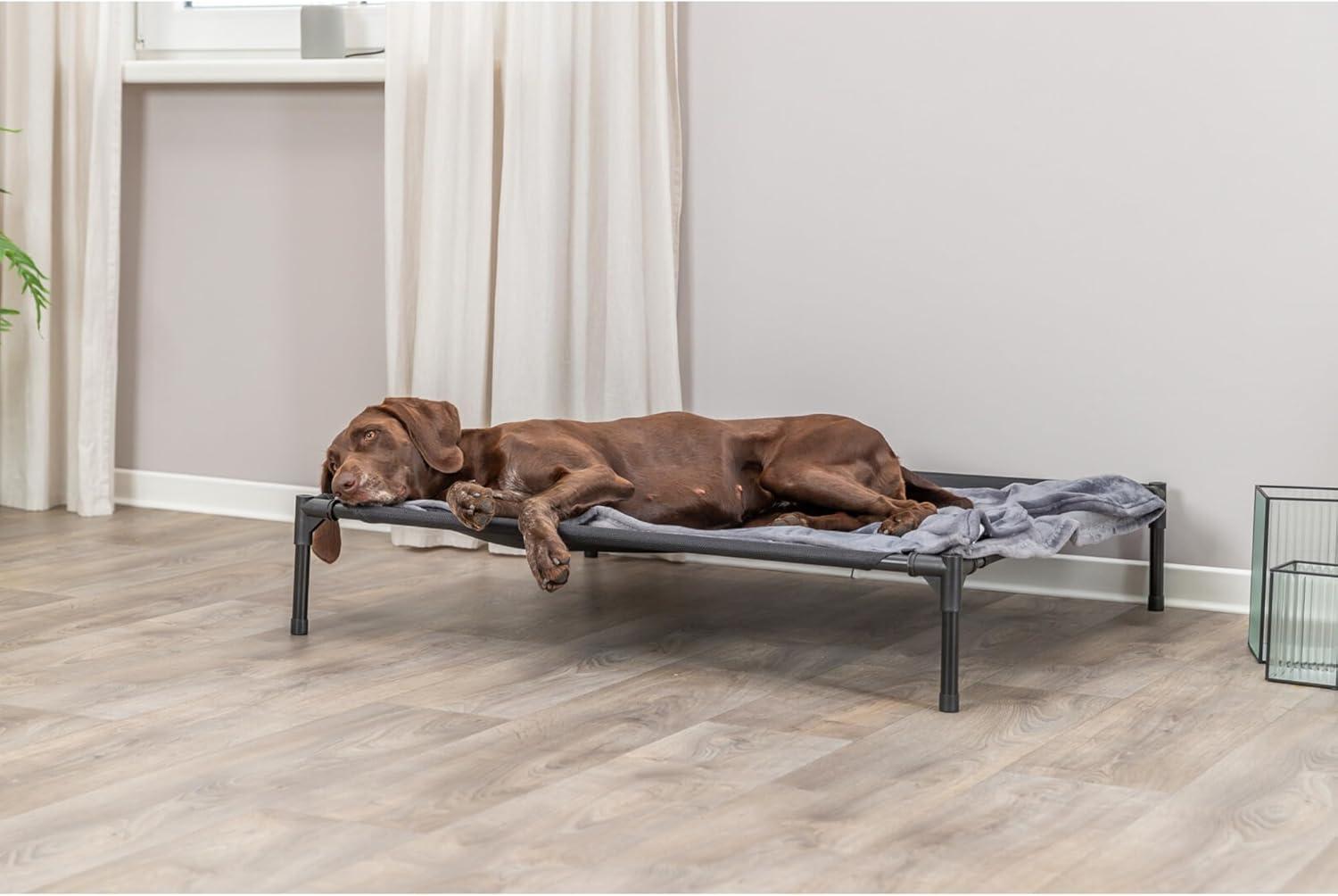 TRIXIE 2-in-1 Elevated Dog House, Portable Pet Camping Cot & Tent, Raised Bed & Dog Shade for Dogs