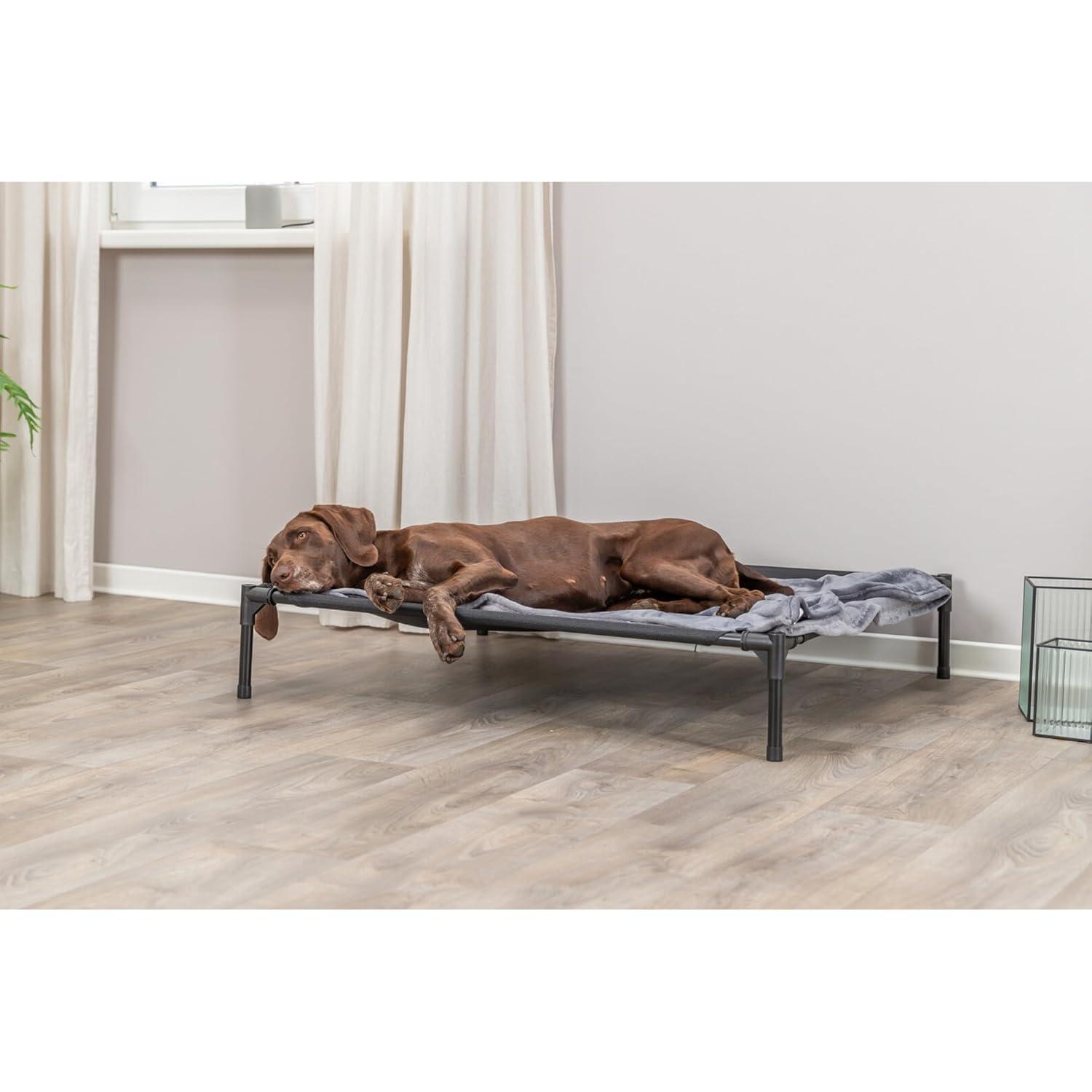 TRIXIE 2-in-1 Elevated Dog House, Portable Pet Camping Cot & Tent, Raised Bed & Dog Shade for Dogs