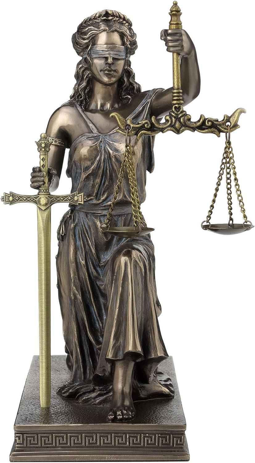 Greek Goddess Lady of Justice Statue 16"H La Justicia Themis Dike Figurine Decor