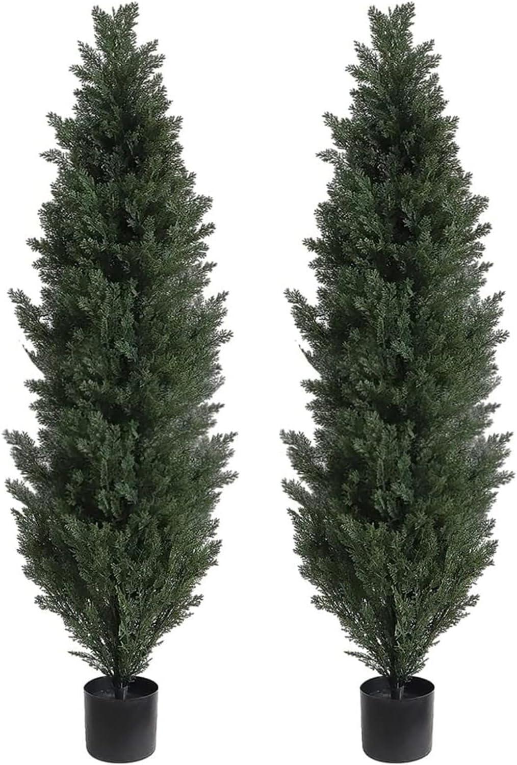 DR.Plazen 2 Pack 33 Leaves  Lifelike Artificial Boston Fern Plants, Premium Faux Greenery for Home Office Porch Decor, Hanging or Pot Display, Indoor/Outdoor Use (Pot Not Included)​